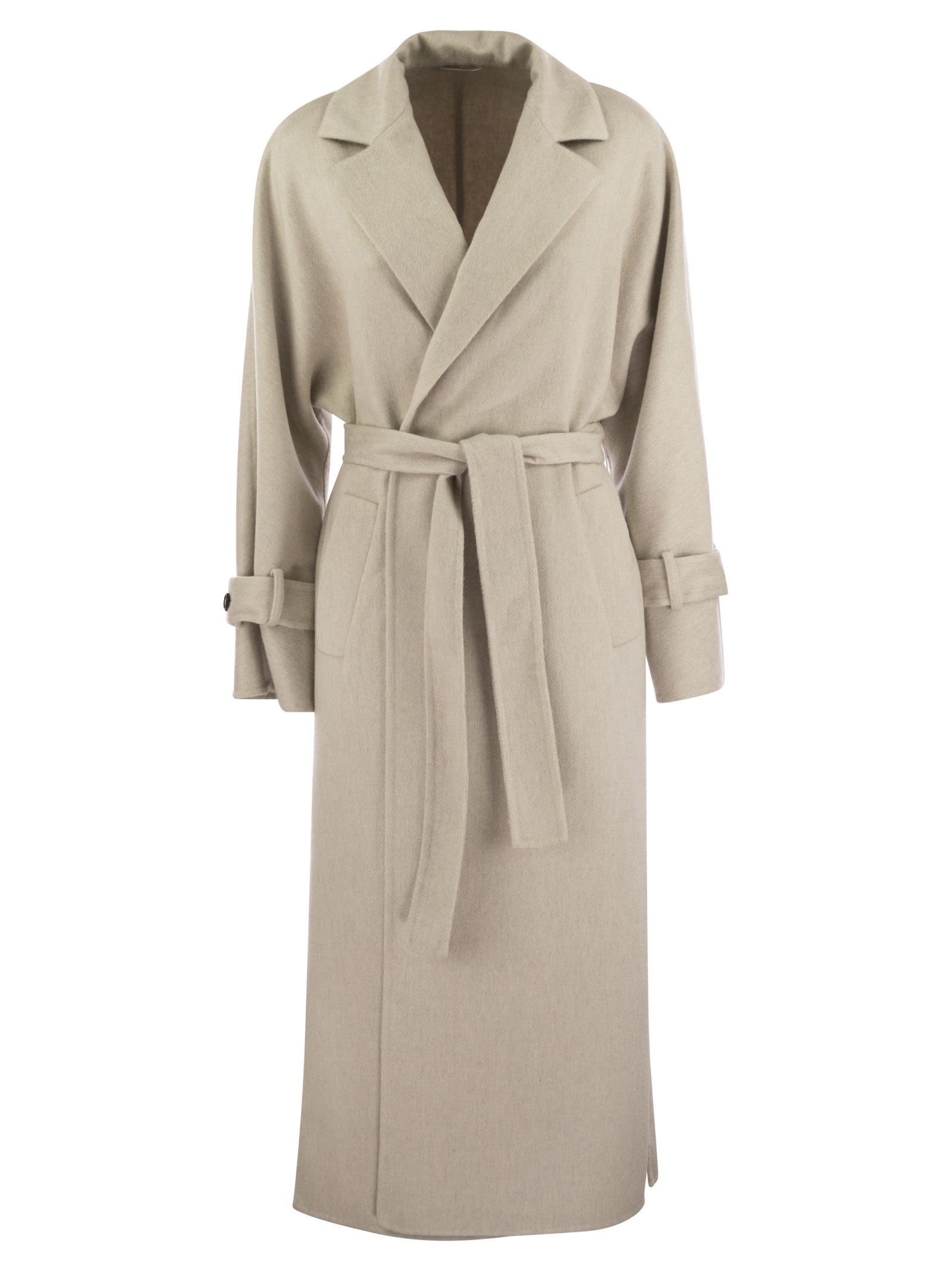 Brunello Cucinelli Women Cashmere Coat With Jewel Detail