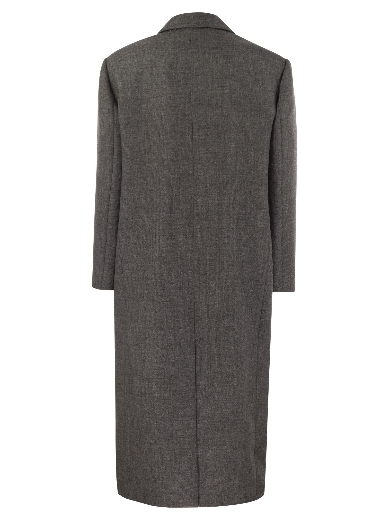 Brunello Cucinelli Women Cappotto Grigio Scuro