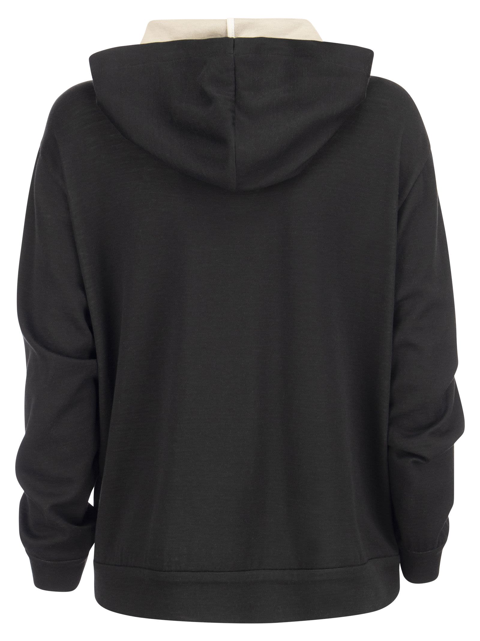 Brunello Cucinelli Women Cotton-Silk Sweatshirt Topwear With Jewellery