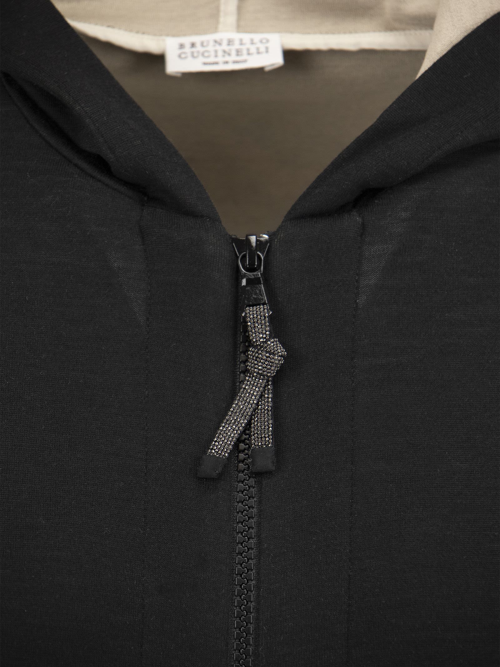 Brunello Cucinelli Women Cotton-Silk Sweatshirt Topwear With Jewellery