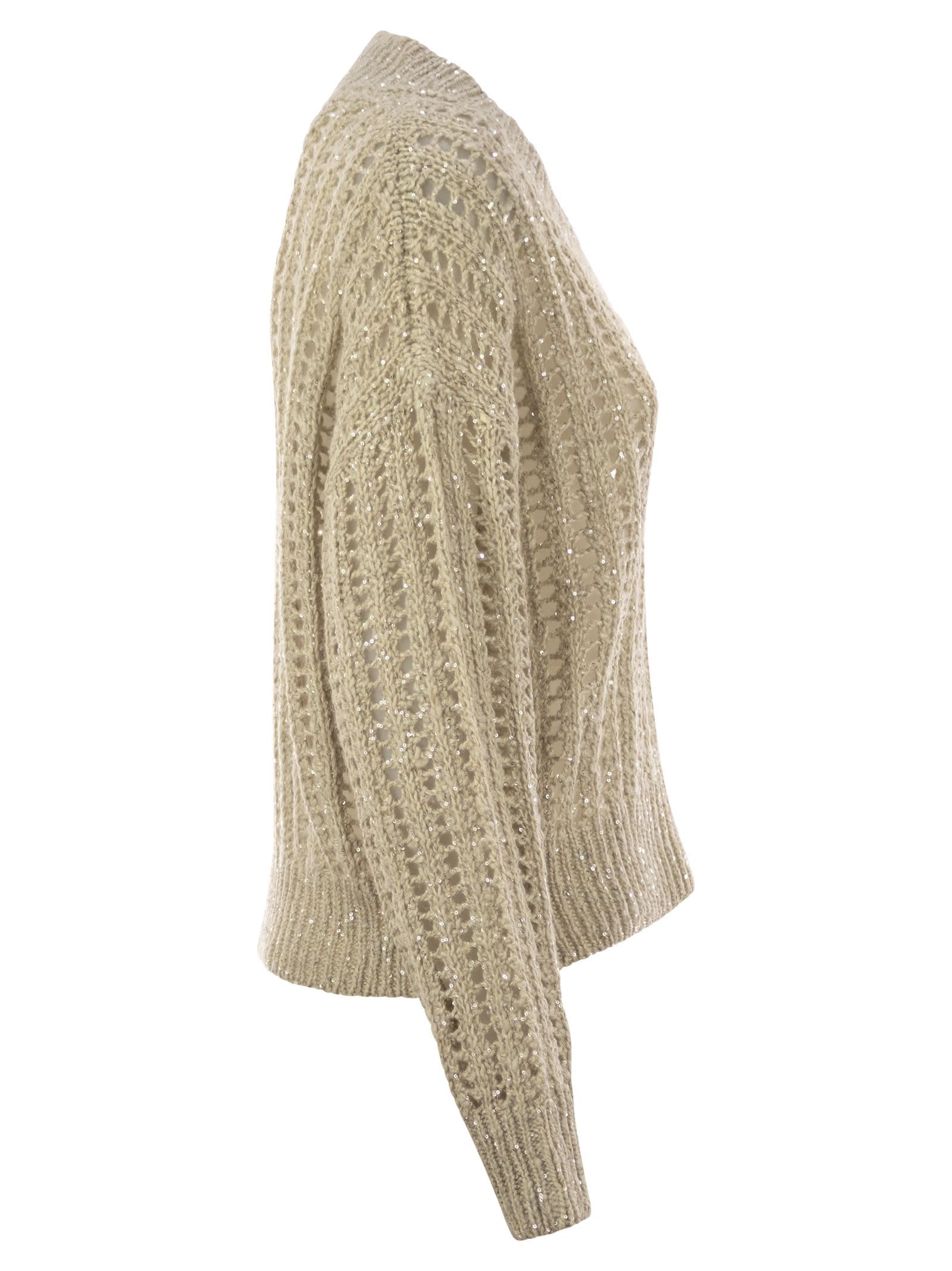 Brunello Cucinelli Women Silk And Linen V-Neck Sweater