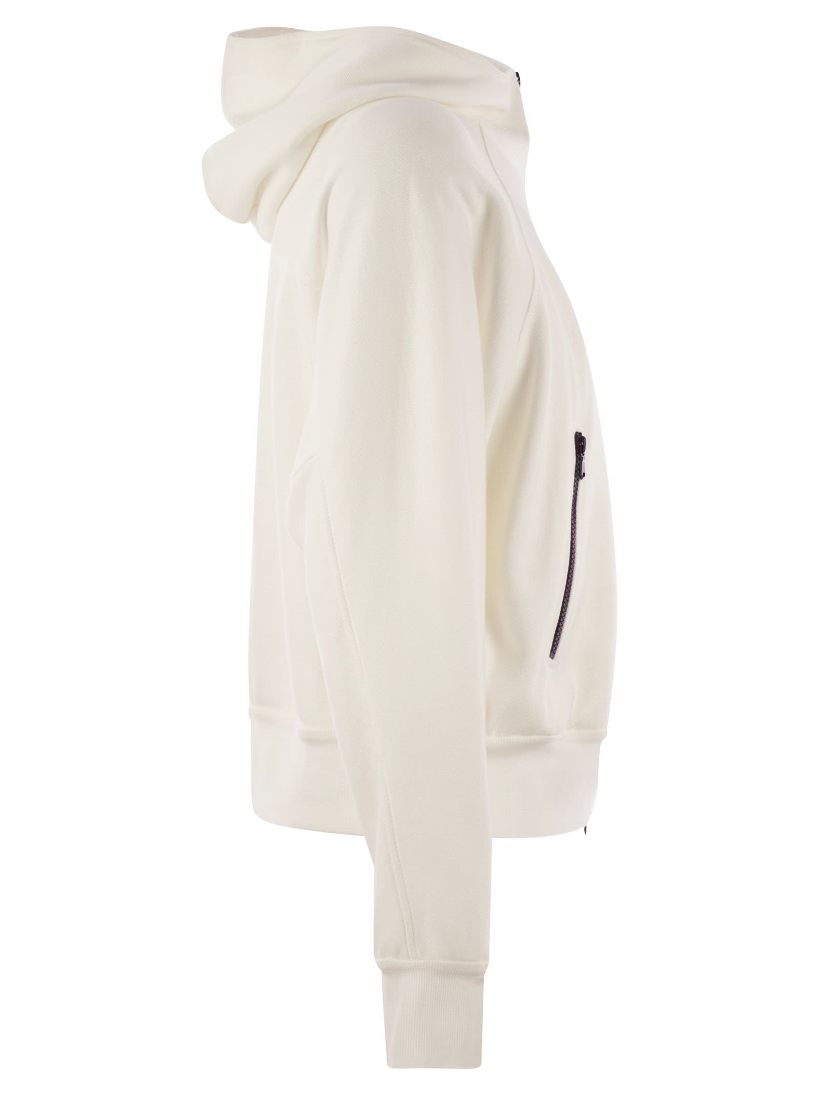 Brunello Cucinelli Women Hooded Techno Cotton Pique Topwear With Logo