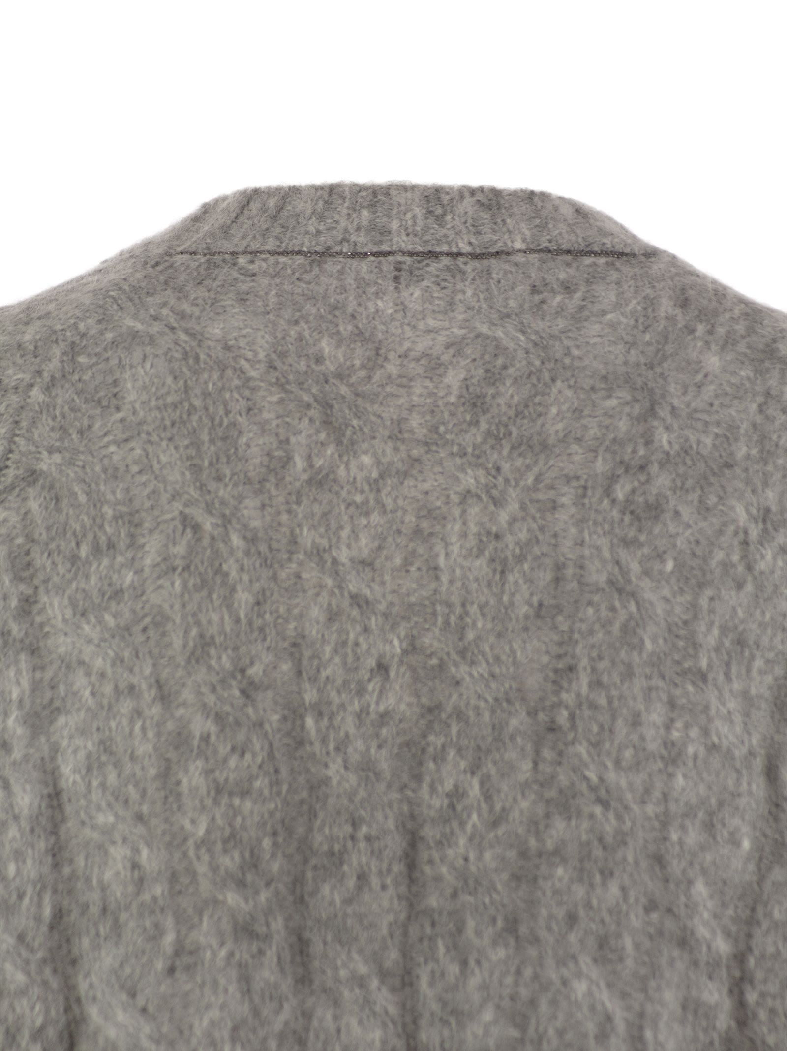 Brunello Cucinelli Women Wool And Mohair Sweater With Monili