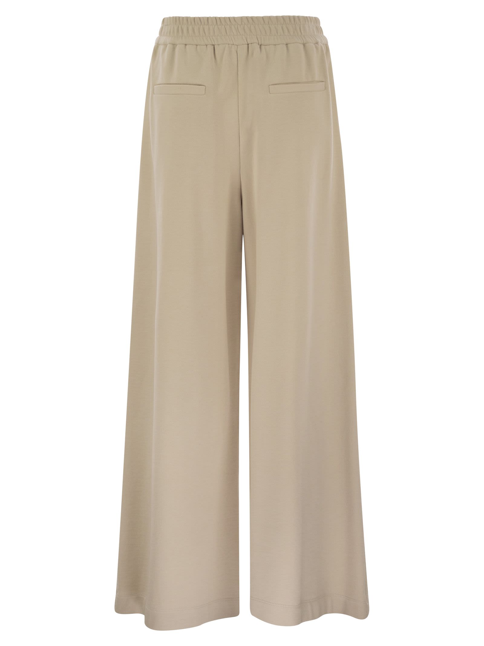Brunello Cucinelli Women Track Trousers In Cotton Fleece Smooth