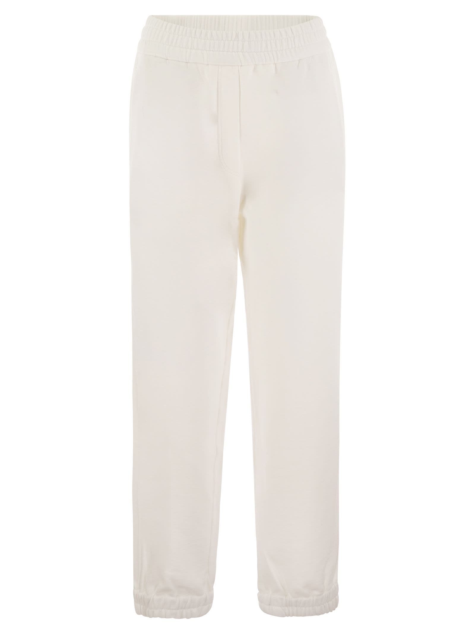 Brunello Cucinelli Women Track Trousers In Light Cotton Fleece