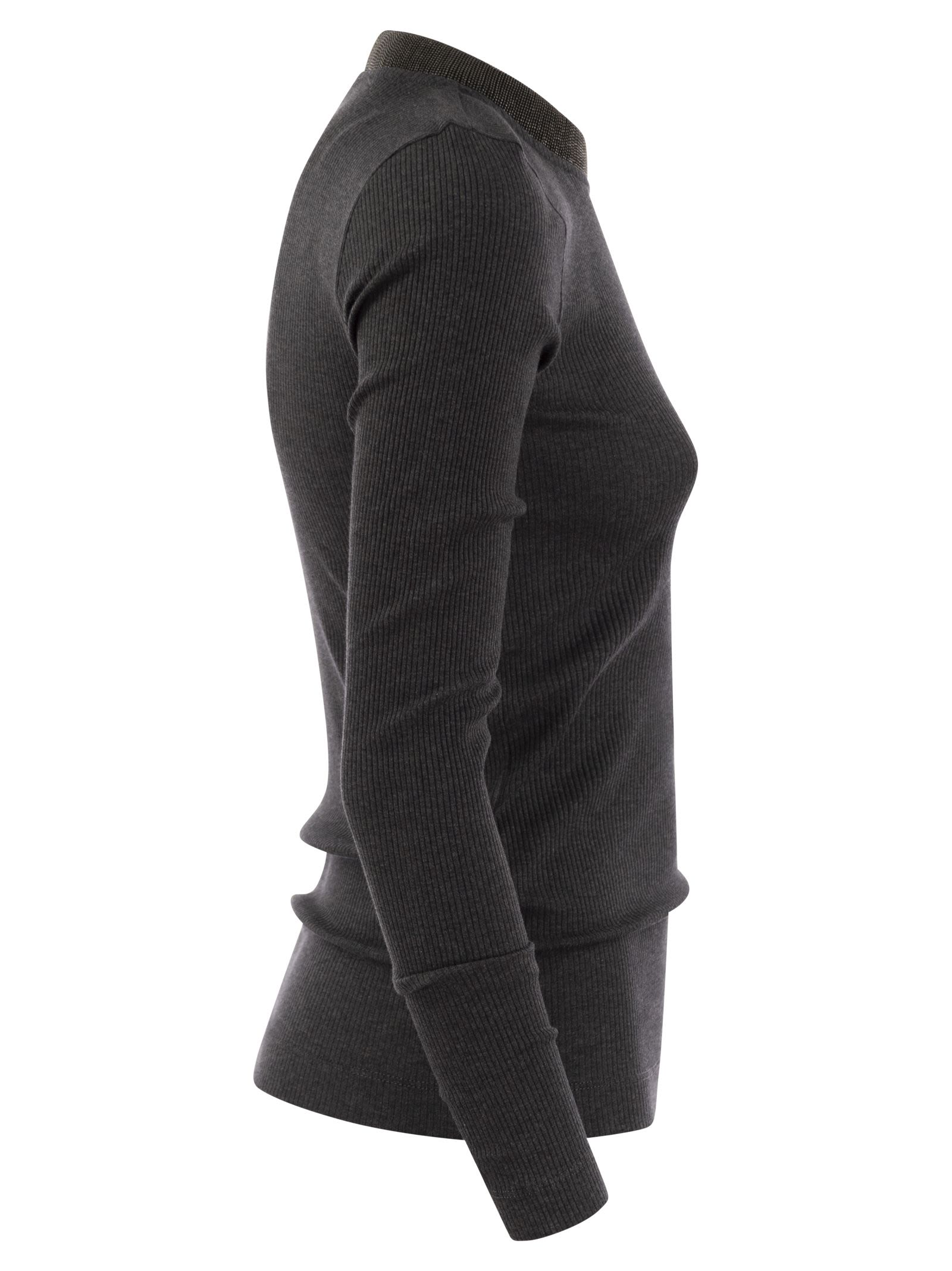 Brunello Cucinelli Women Ribbed Stretch Cotton Jersey