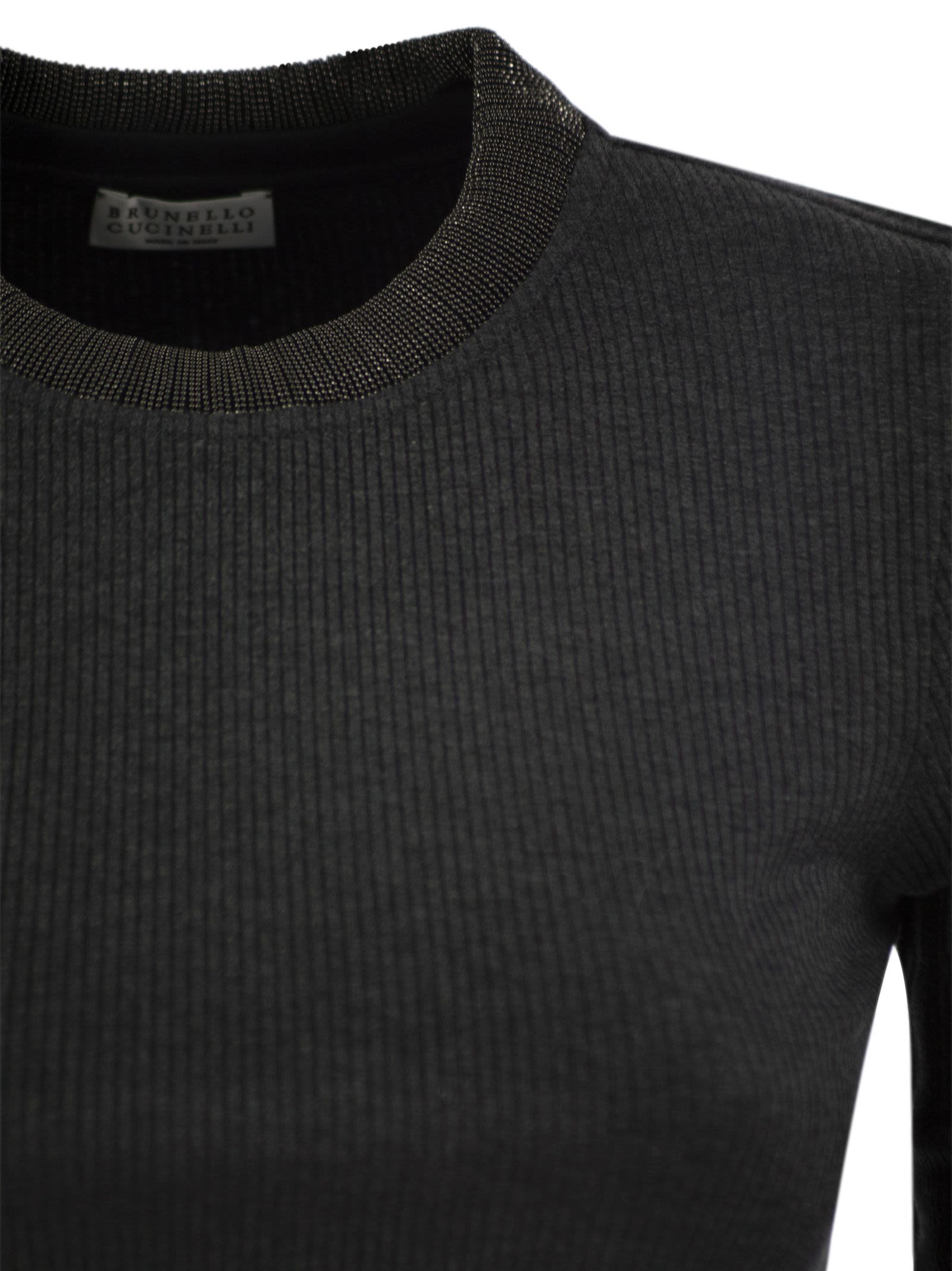 Brunello Cucinelli Women Ribbed Stretch Cotton Jersey