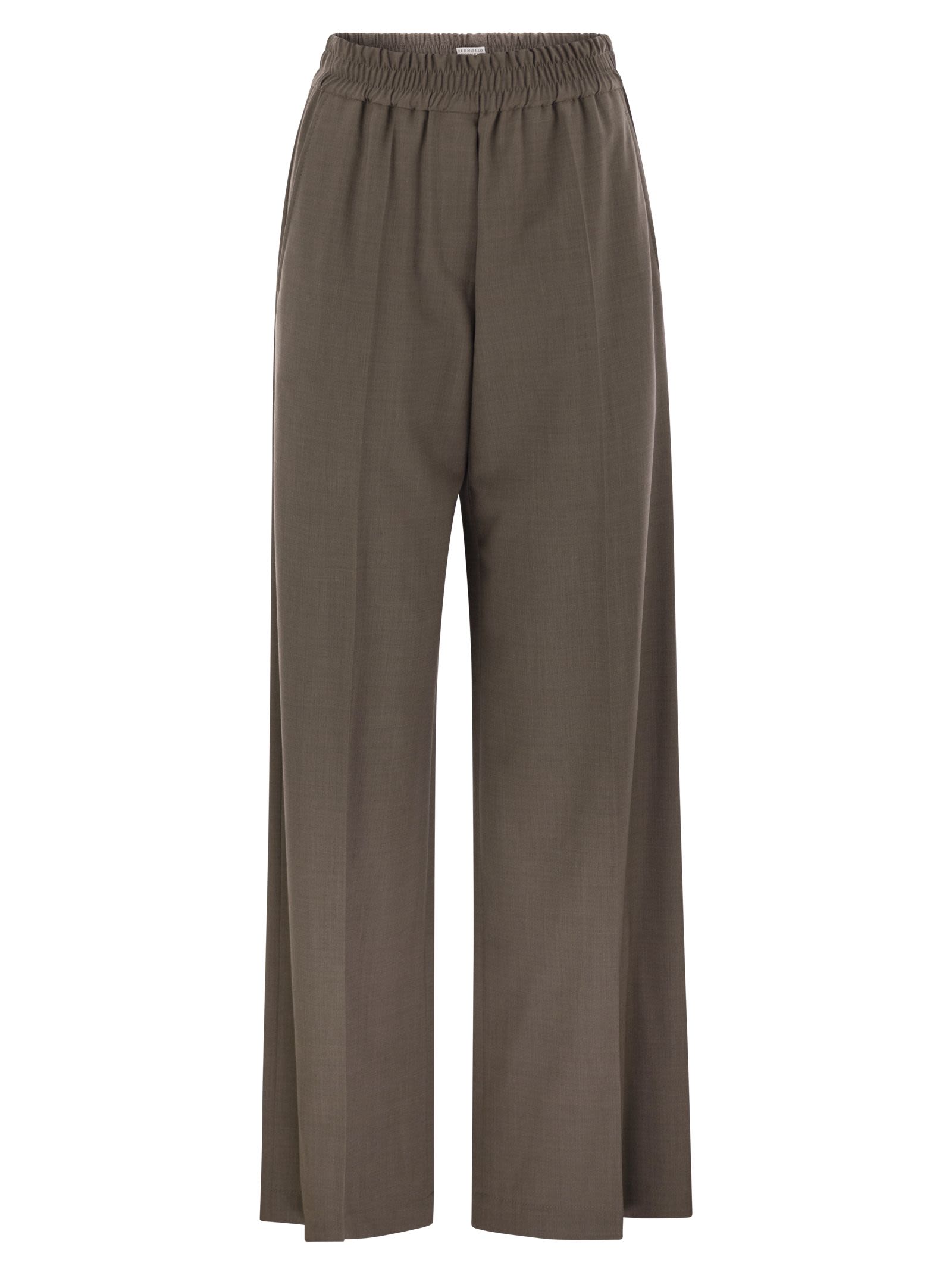 Brunello Cucinelli Women Tropical Luxury Wool Loose Trousers