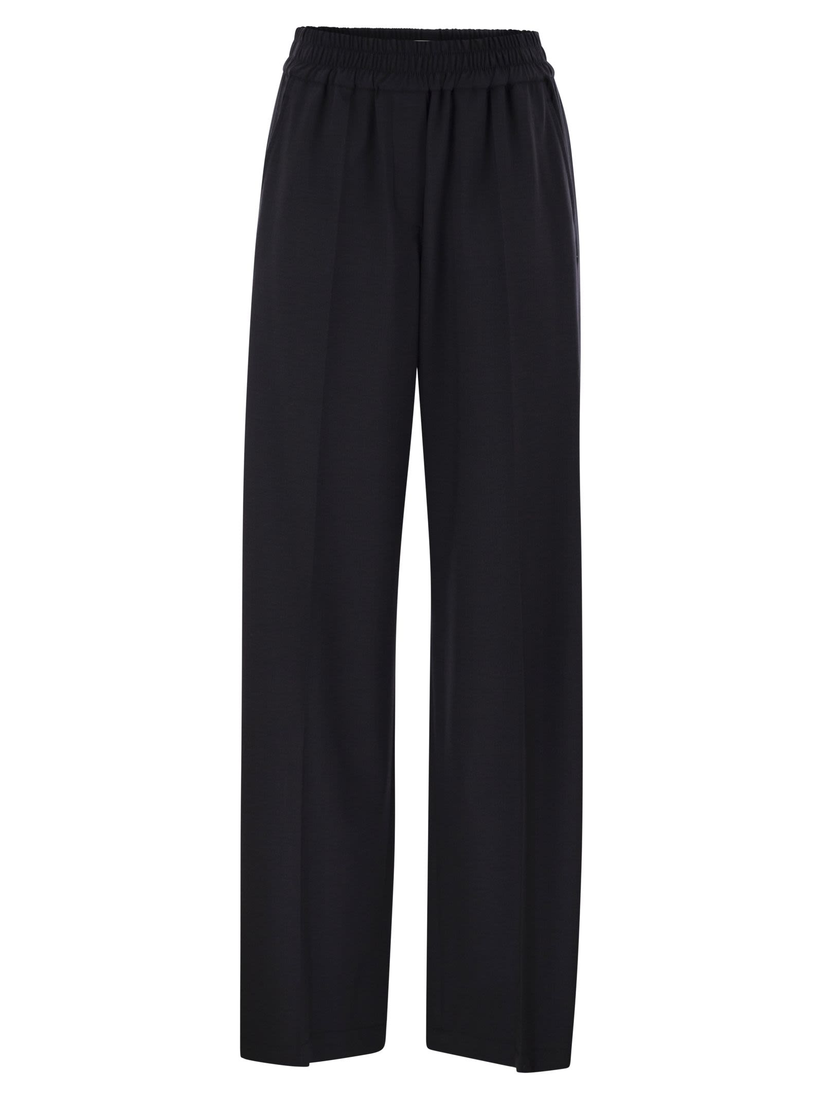 Brunello Cucinelli Women Tropical Luxury Wool Loose Trousers