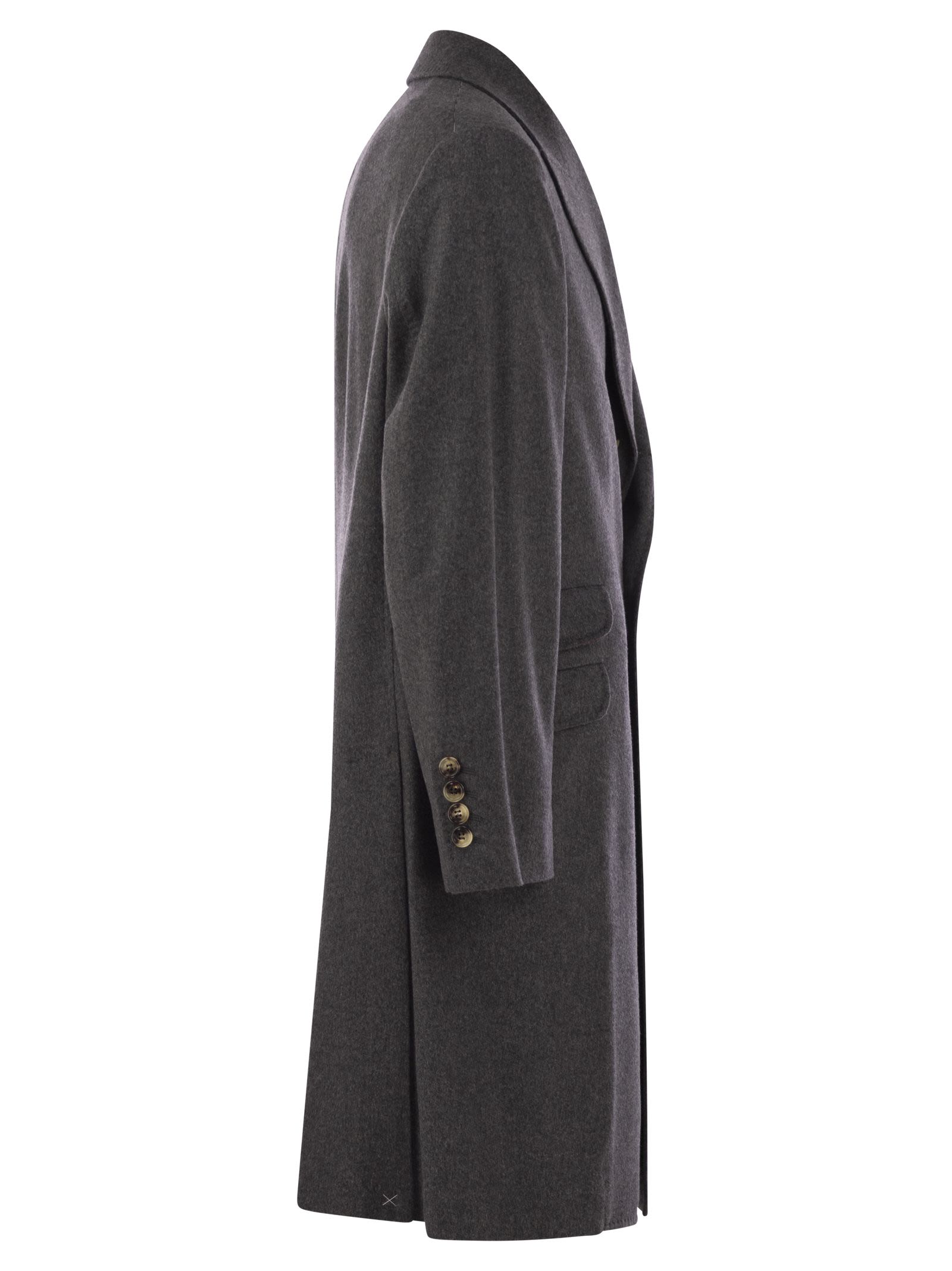 Brunello Cucinelli Men Wool And Cashmere Coat