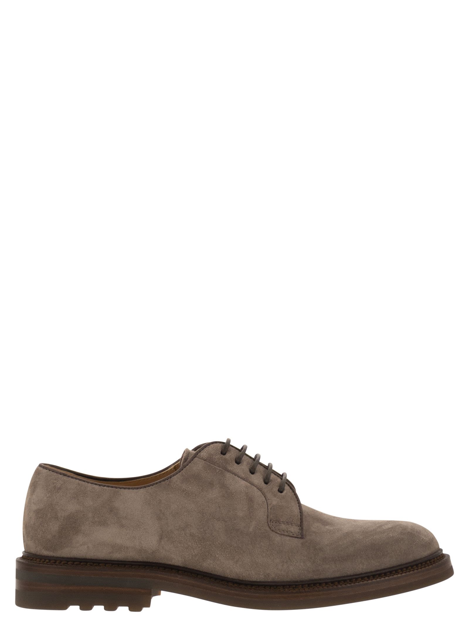 Brunello Cucinelli Men Suede Derby