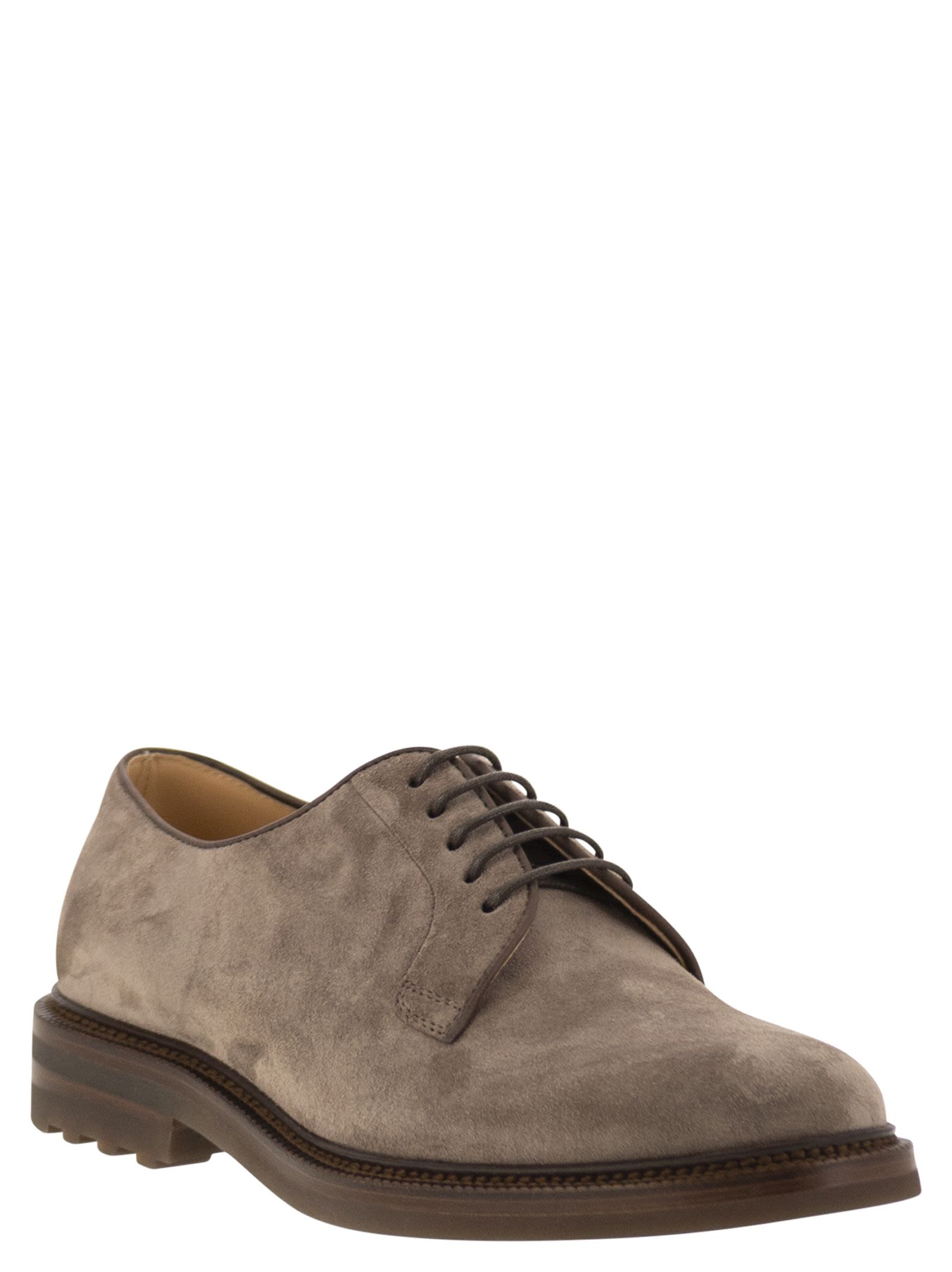 Brunello Cucinelli Men Suede Derby