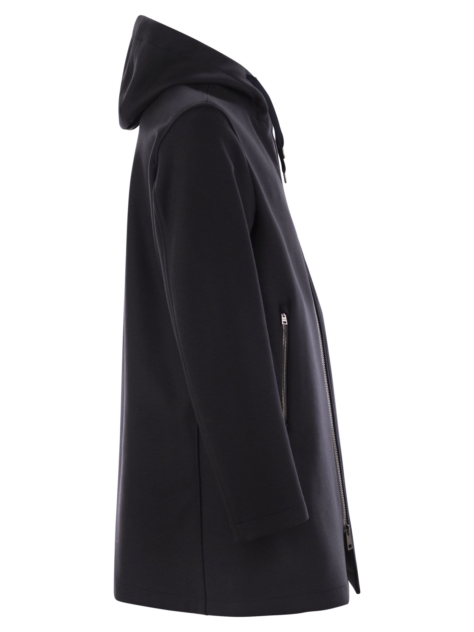 Herno Men Hooded Parka In Technical Fabric