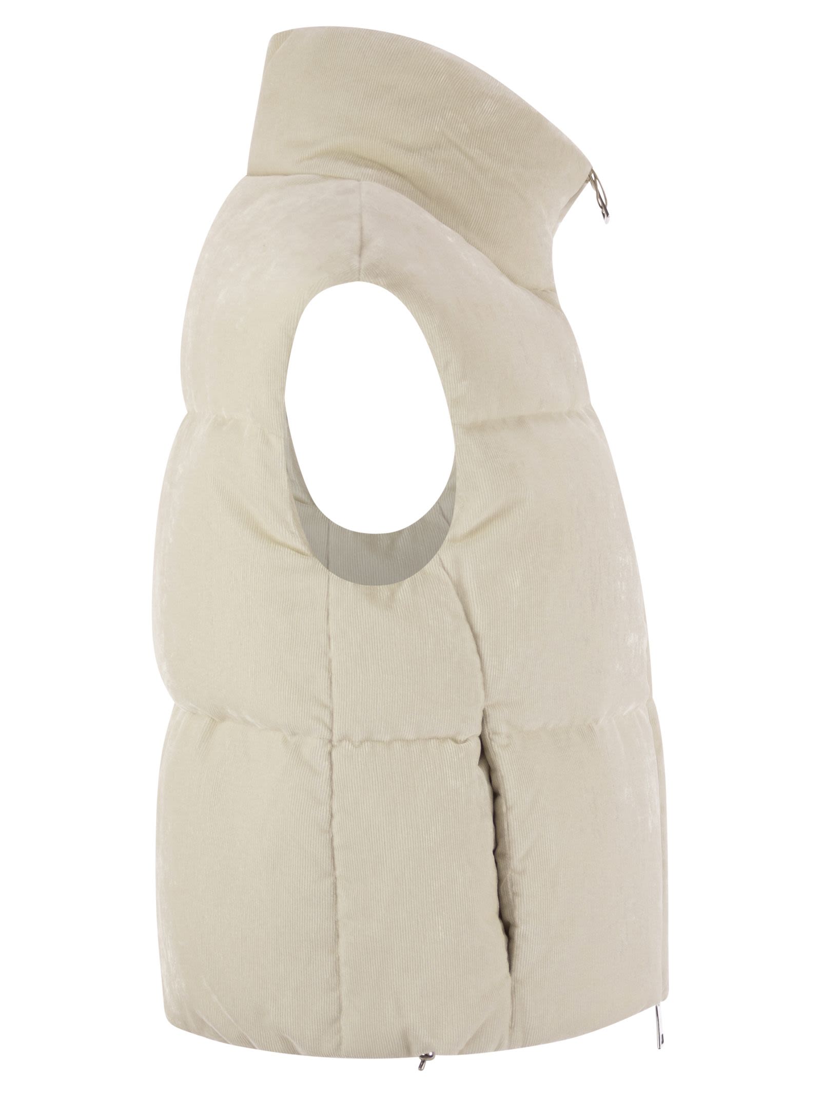 Herno Women Velvet Sleeveless Down Jacket