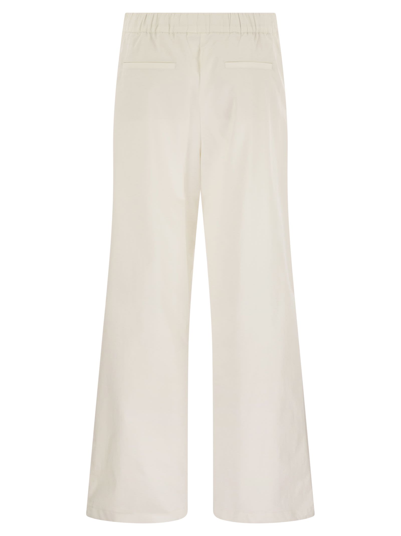 Herno Women Resort Cotton Trousers With Drawstring