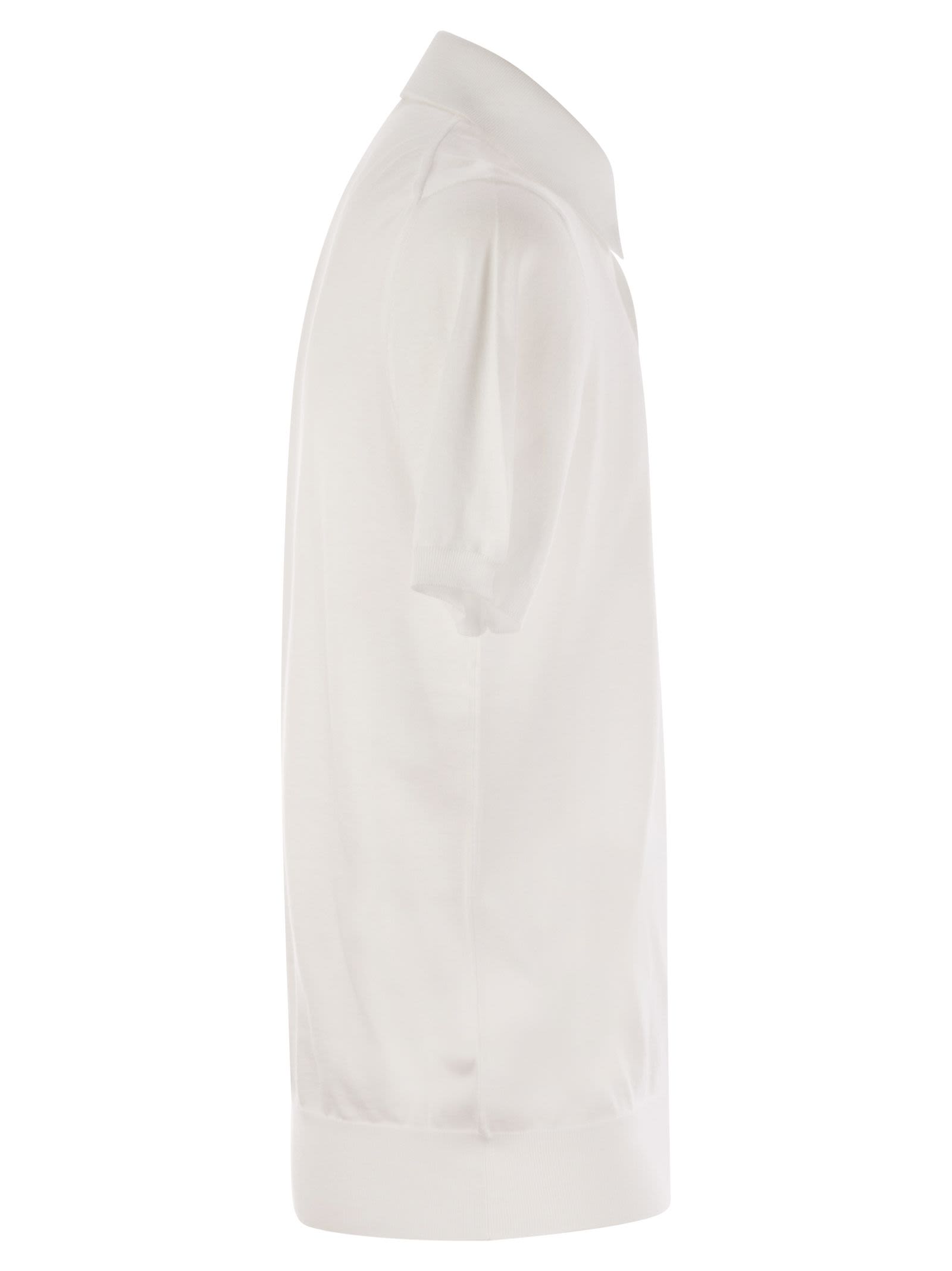 Kiton Men Short-Sleeved Cotton Polo Shirt