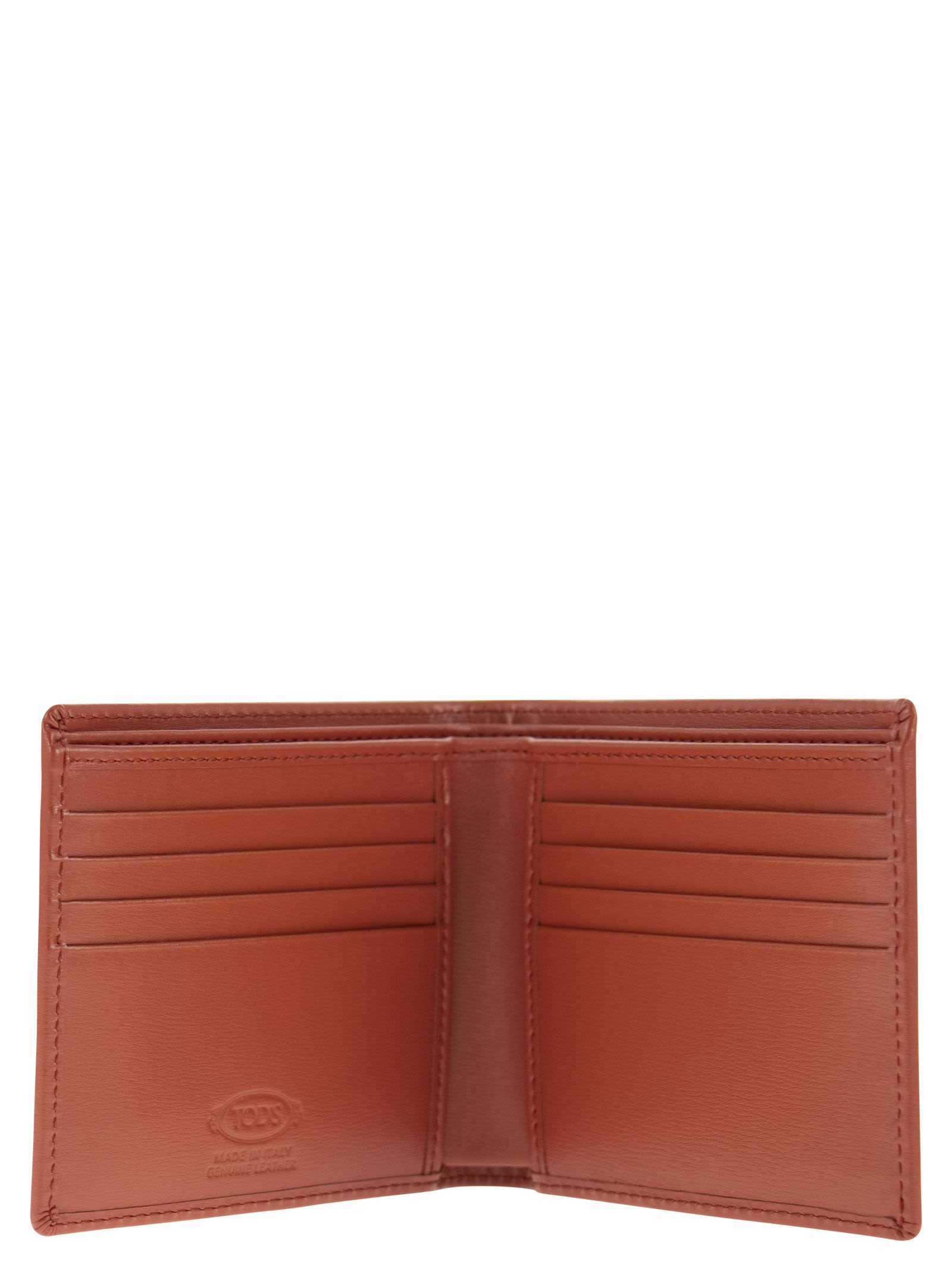 Tod's Men Leather Wallet With Logo
