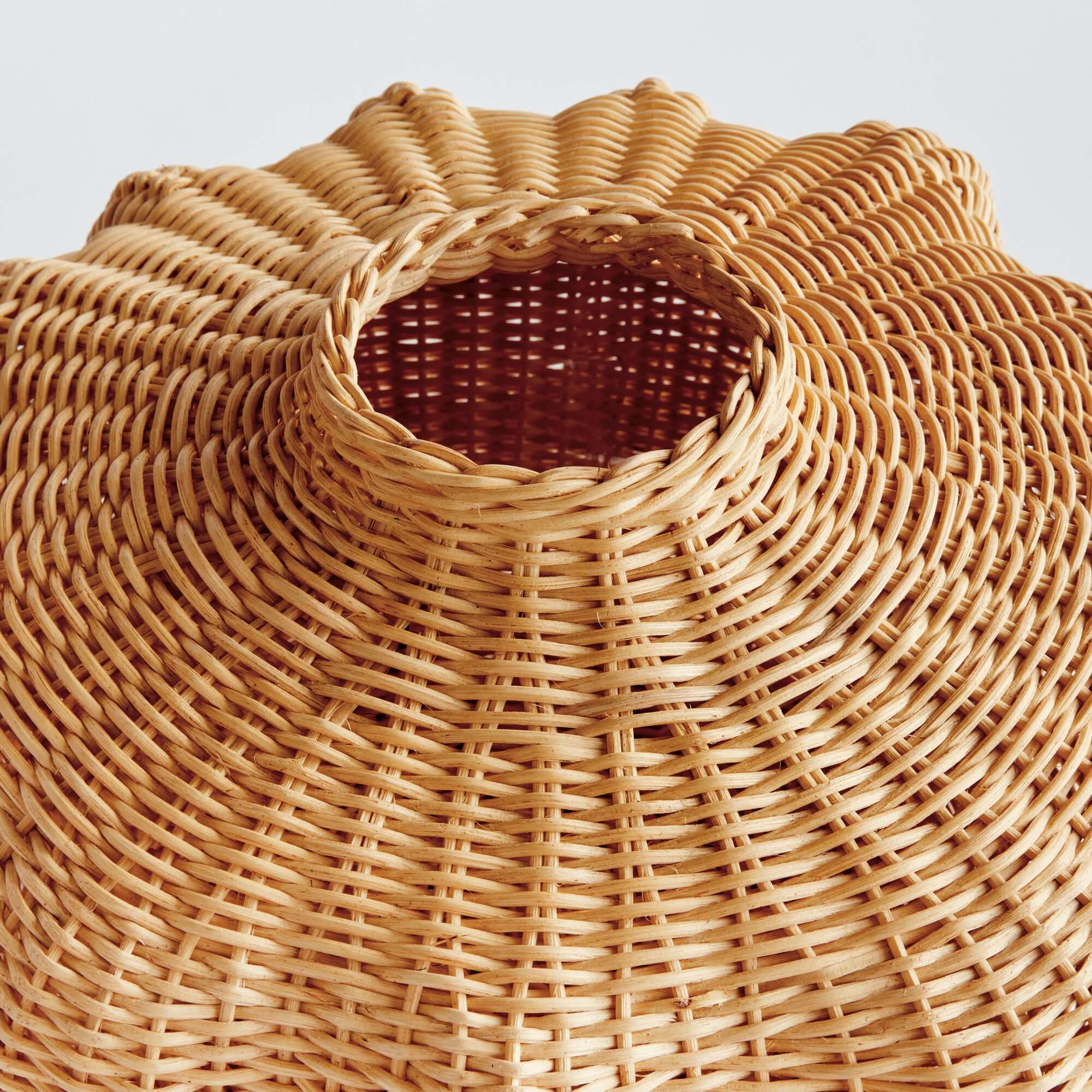 Artisan Rattan Vase for Boho and Coastal Décor