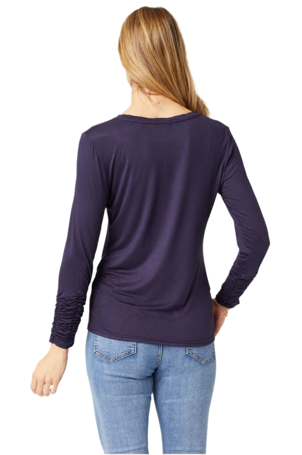 Coco + Carmen Scrunch Sleeve Crew Neck Tee 2439003D