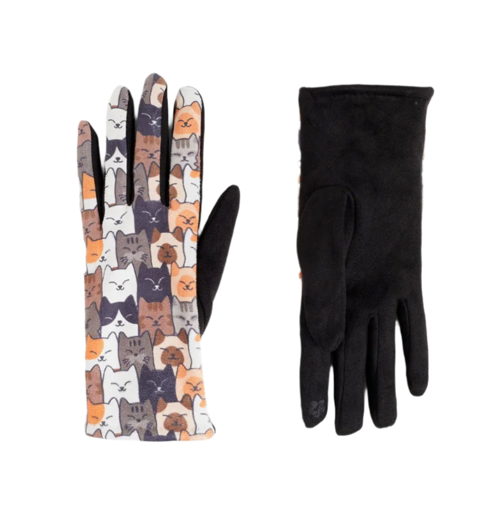Coco + Carmen Touchscreen Gloves Cats