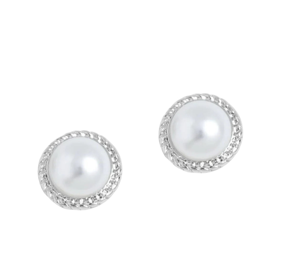 Coco + Carmen Earrings Rope Pearl Stud