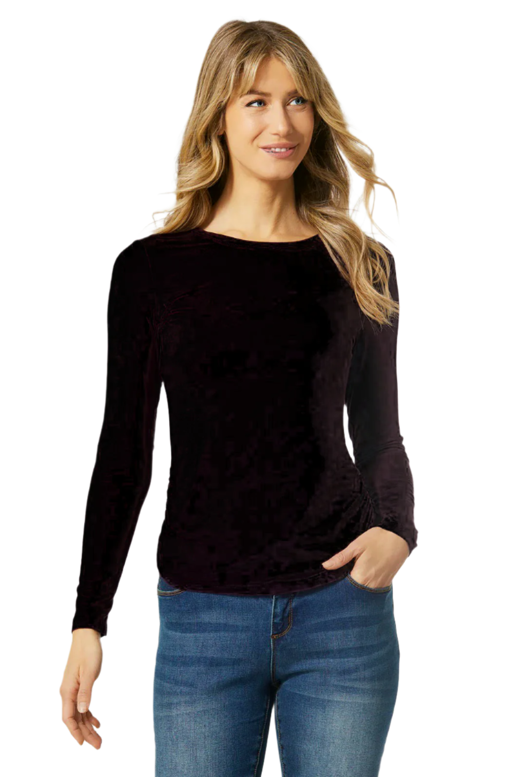 Coco + Carmen Ashley Side Cinched Crew Neck Top 2239121M