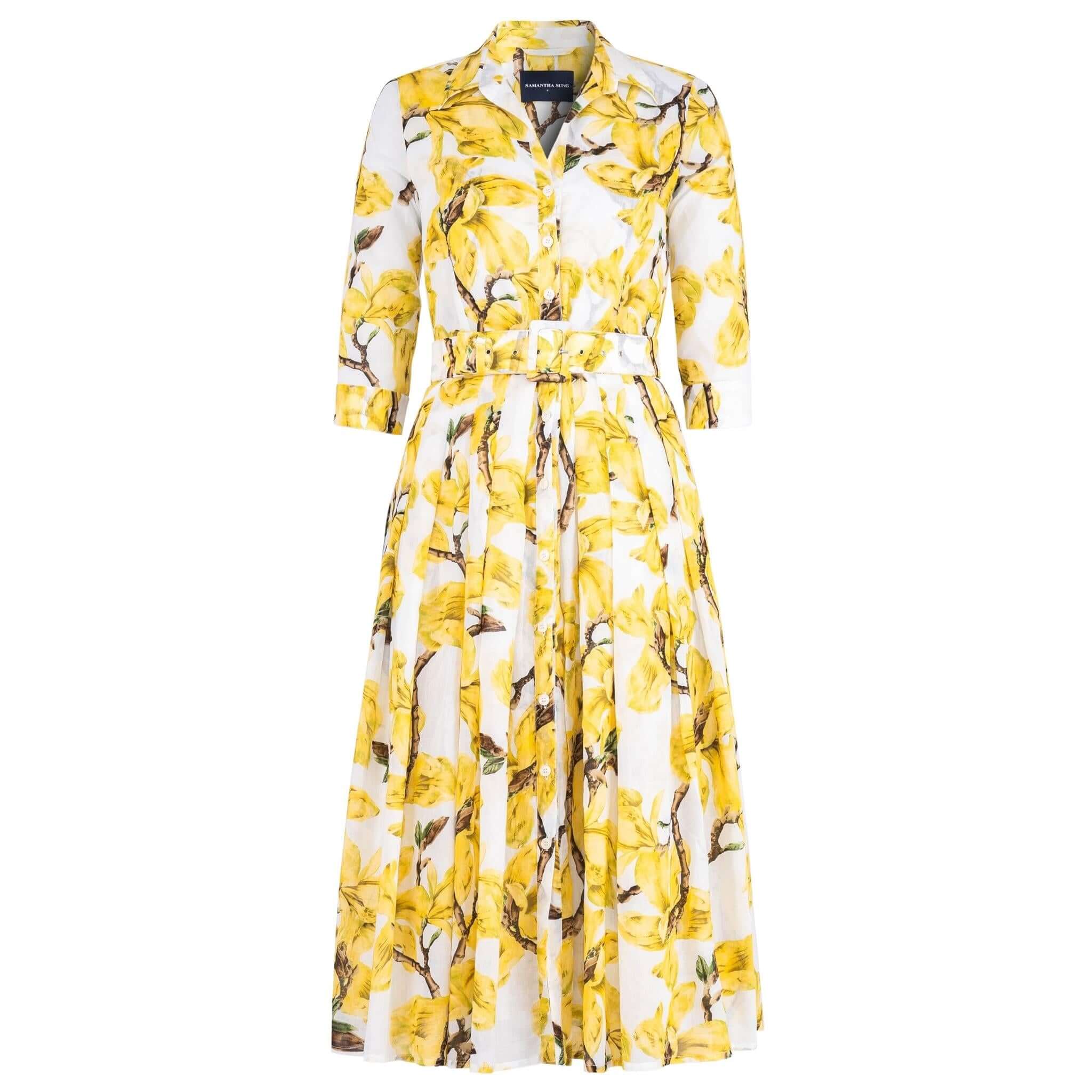Audrey Dress #4 Magnolia Blossom White Yellow Dress