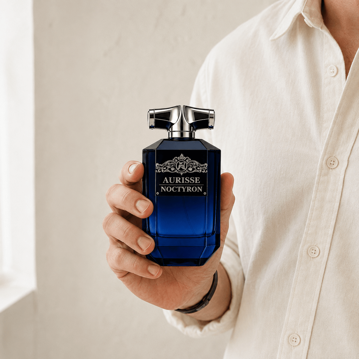 Aurisse Noctyron — Amber & Leather Perfume for Men, 100ml