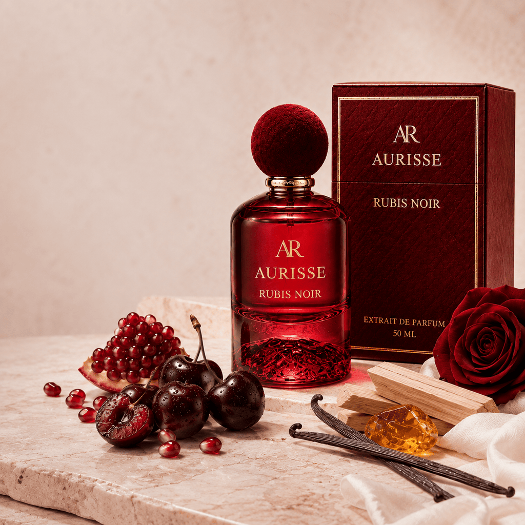 Aurisse Rubis Noir — Rose & Musk Perfume for Women, 50ml