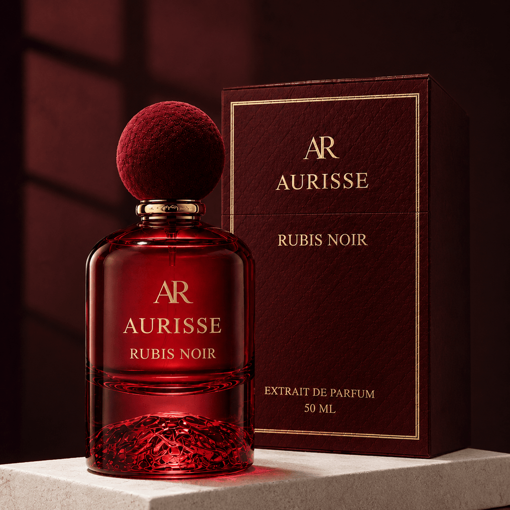 Aurisse Rubis Noir — Rose & Musk Perfume for Women, 50ml