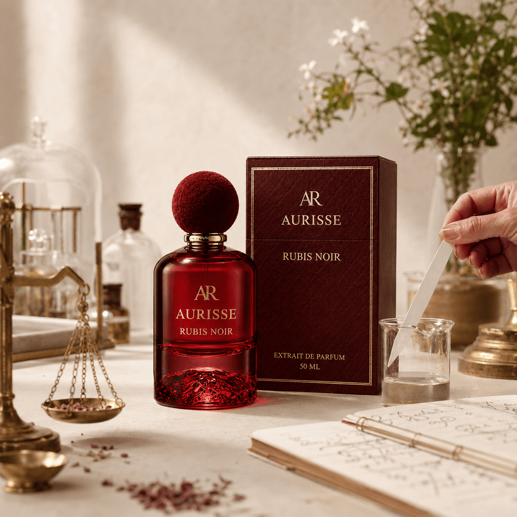 Aurisse Rubis Noir — Rose & Musk Perfume for Women, 50ml