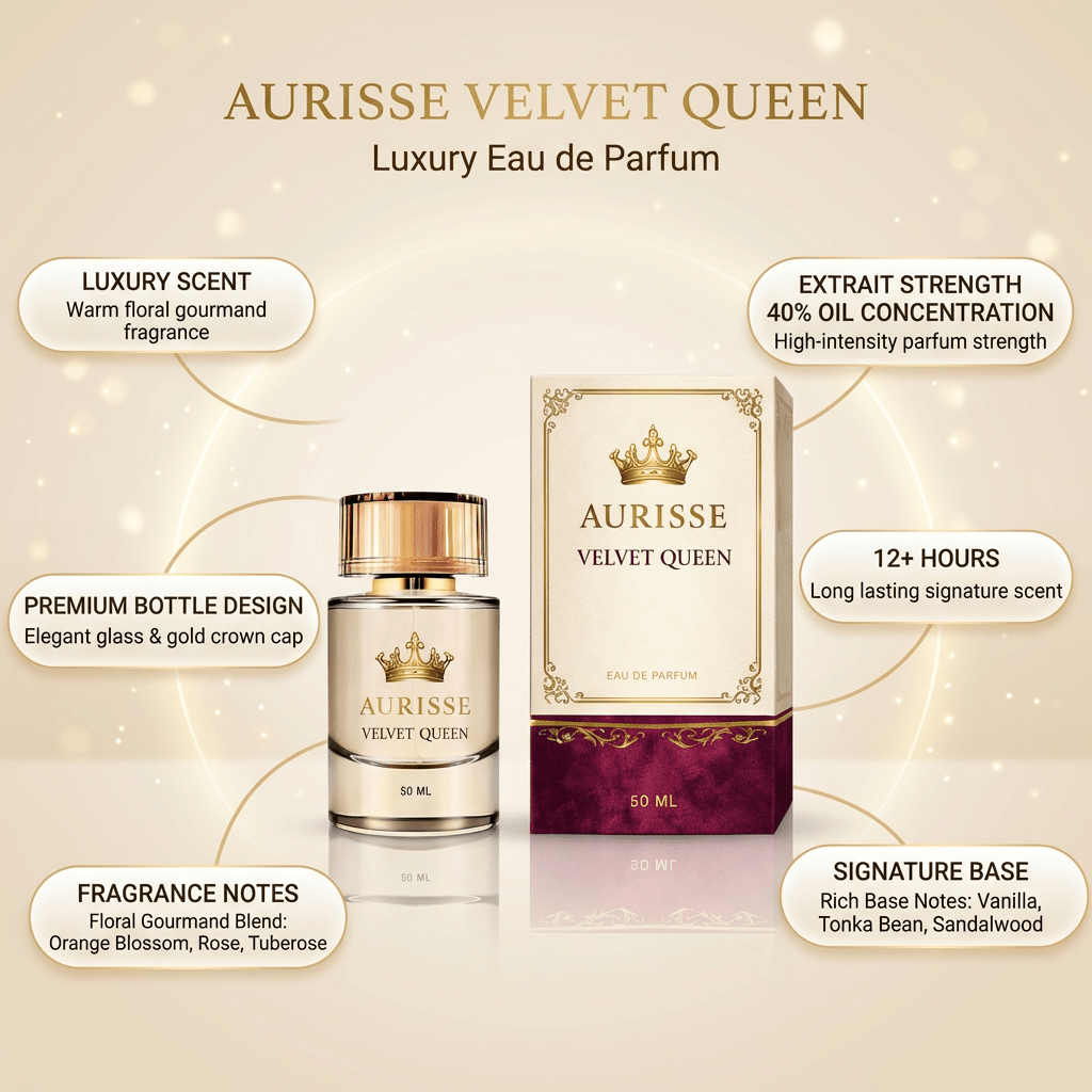 Aurisse Velvet Queen — Vanilla Perfume for Women, 50ml
