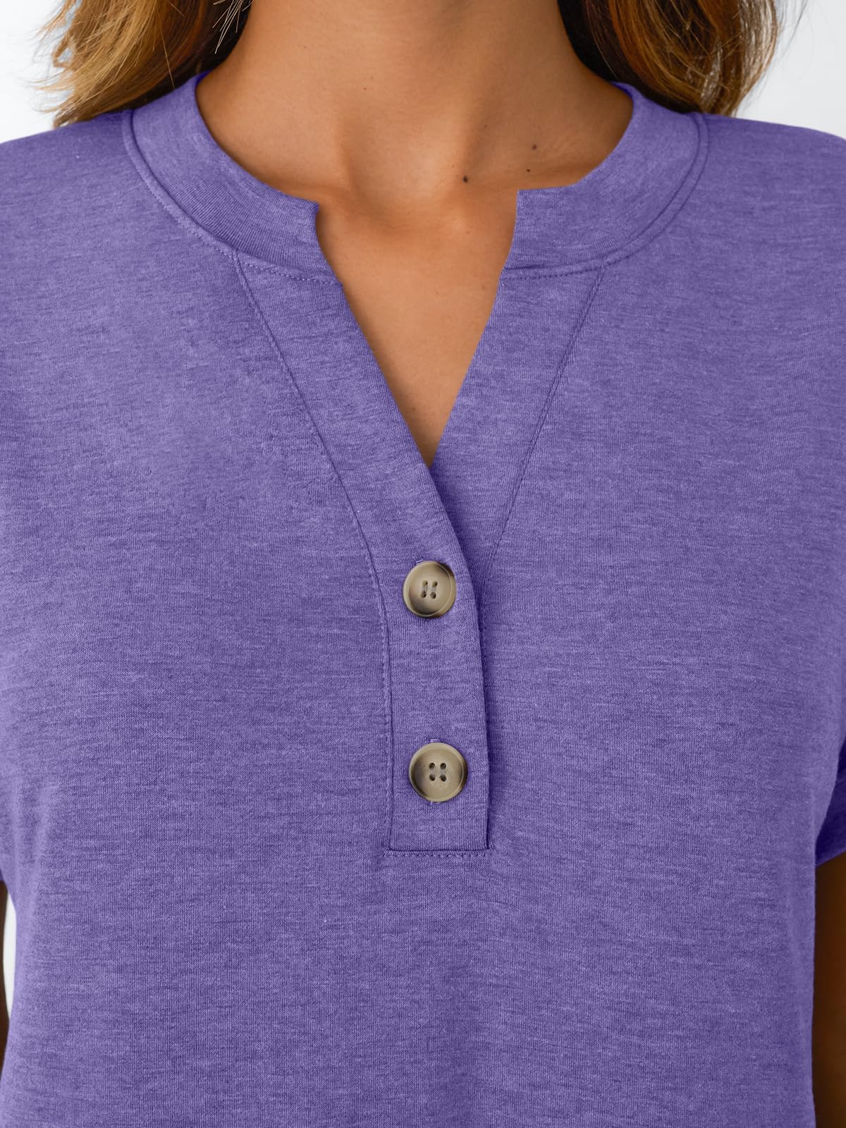 AUTOMET Women's Short Sleeve Shirts Henley Dressy Casual Summer Tops 2025 Trendy Blouses Cute T-Shirts Outfits Clothes