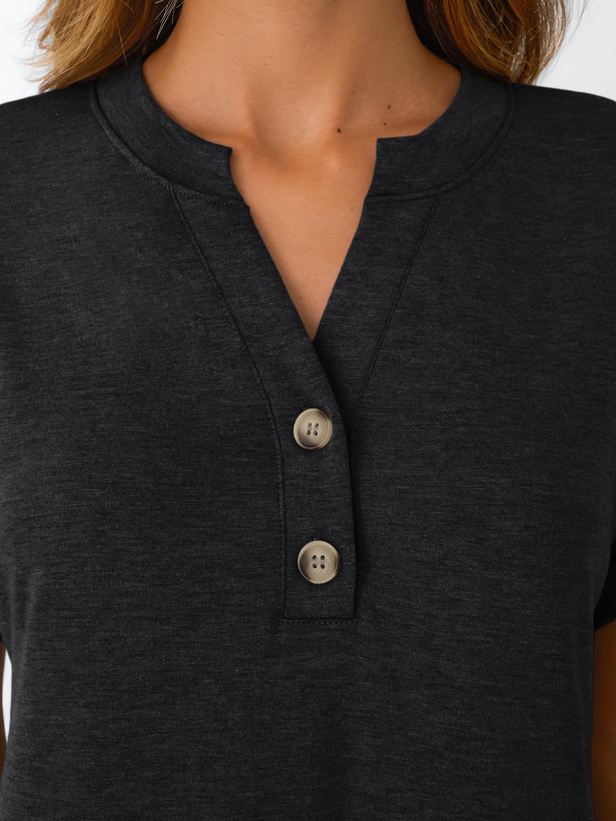 AUTOMET Women's Short Sleeve Shirts Henley Dressy Casual Summer Tops 2025 Trendy Blouses Cute T-Shirts Outfits Clothes