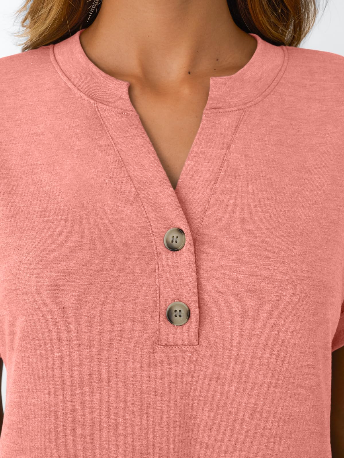 AUTOMET Women's Short Sleeve Shirts Henley Dressy Casual Summer Tops 2025 Trendy Blouses Cute T-Shirts Outfits Clothes