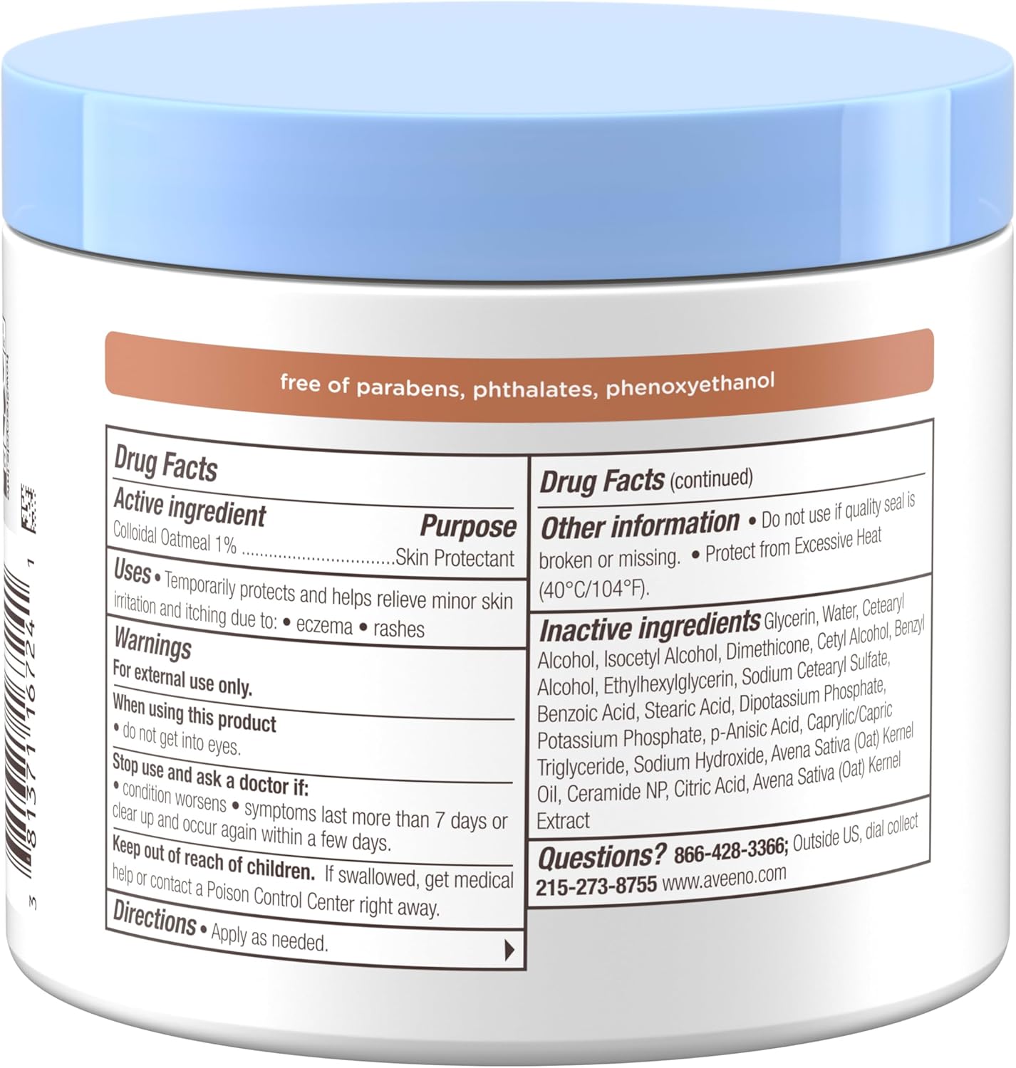 Aveeno Baby Eczema Therapy Nighttime Moisturizing Body Balm, Soothes & Relieves Dry, Itchy Skin from Eczema, HSA/FSA Eligible, Hypoallergenic, Fragrance- & Steroid-Free, 11 oz