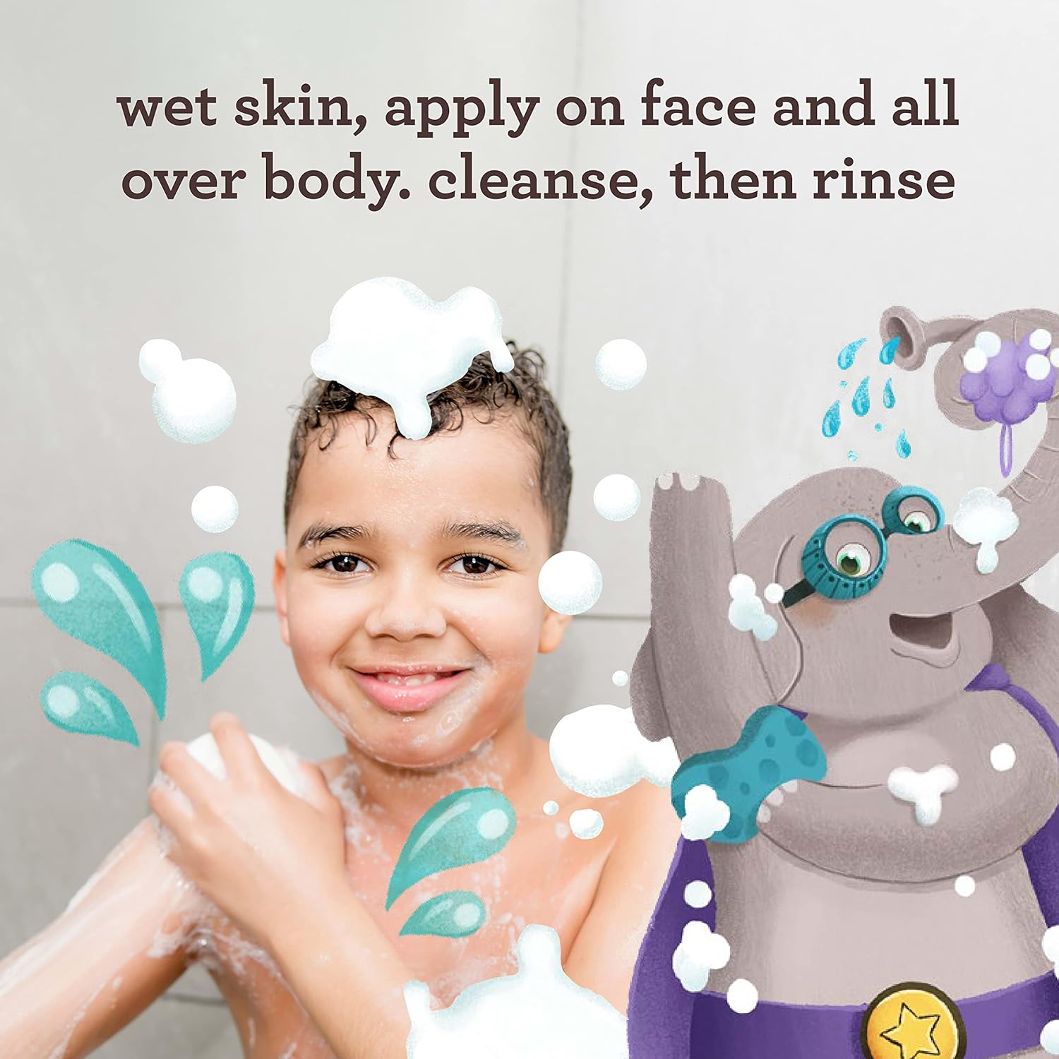 Aveeno Kids Sensitive Skin Face & Body Wash With Oat Extract, Gently Washes Away Dirt & Germs Without Drying, Tear-Free & Suitable for All Skin Tones, Hypoallergenic, 18 fl. oz