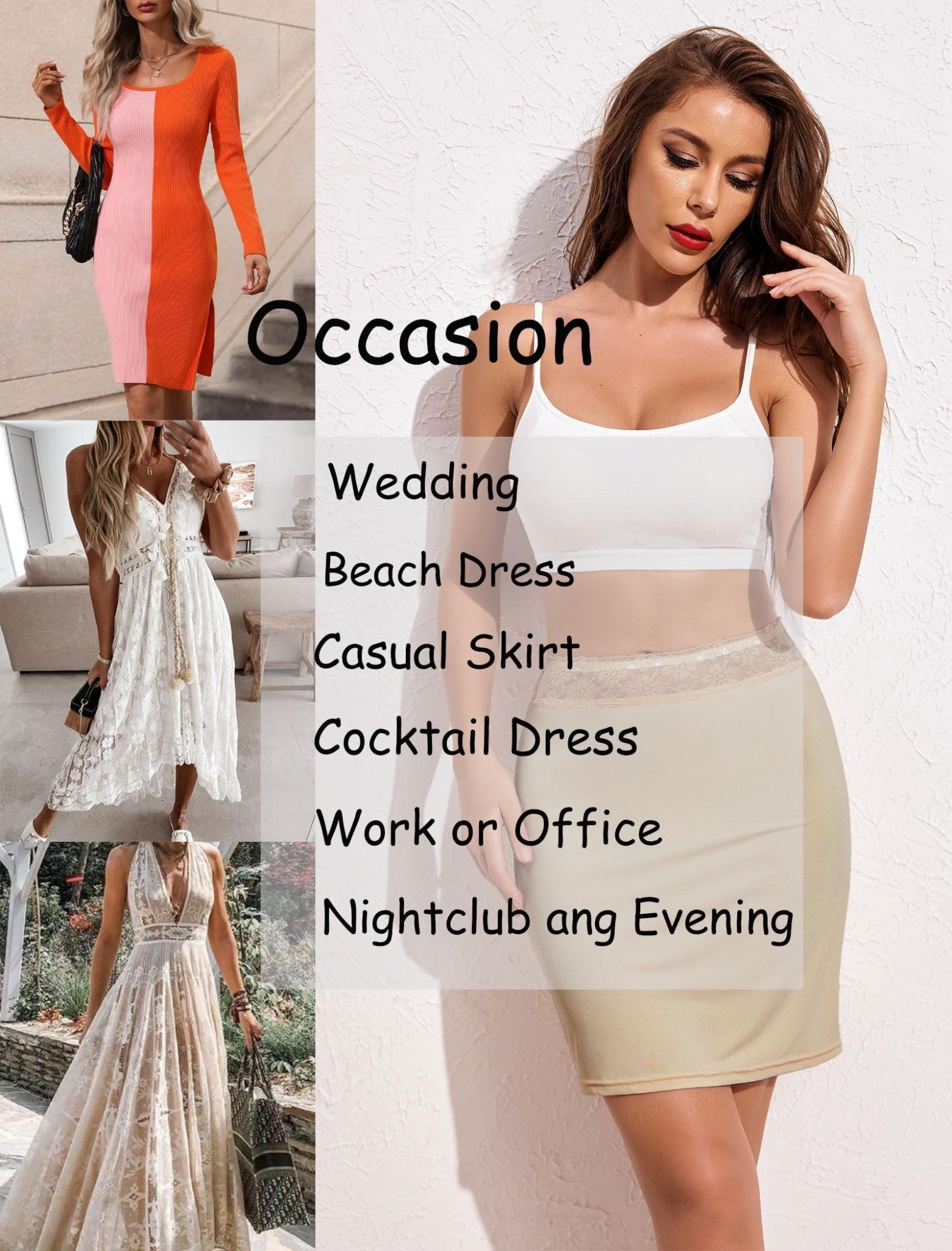 Avidlove Half Slips for Women Underskirt Slip Skirt with Floral Lace Waistband