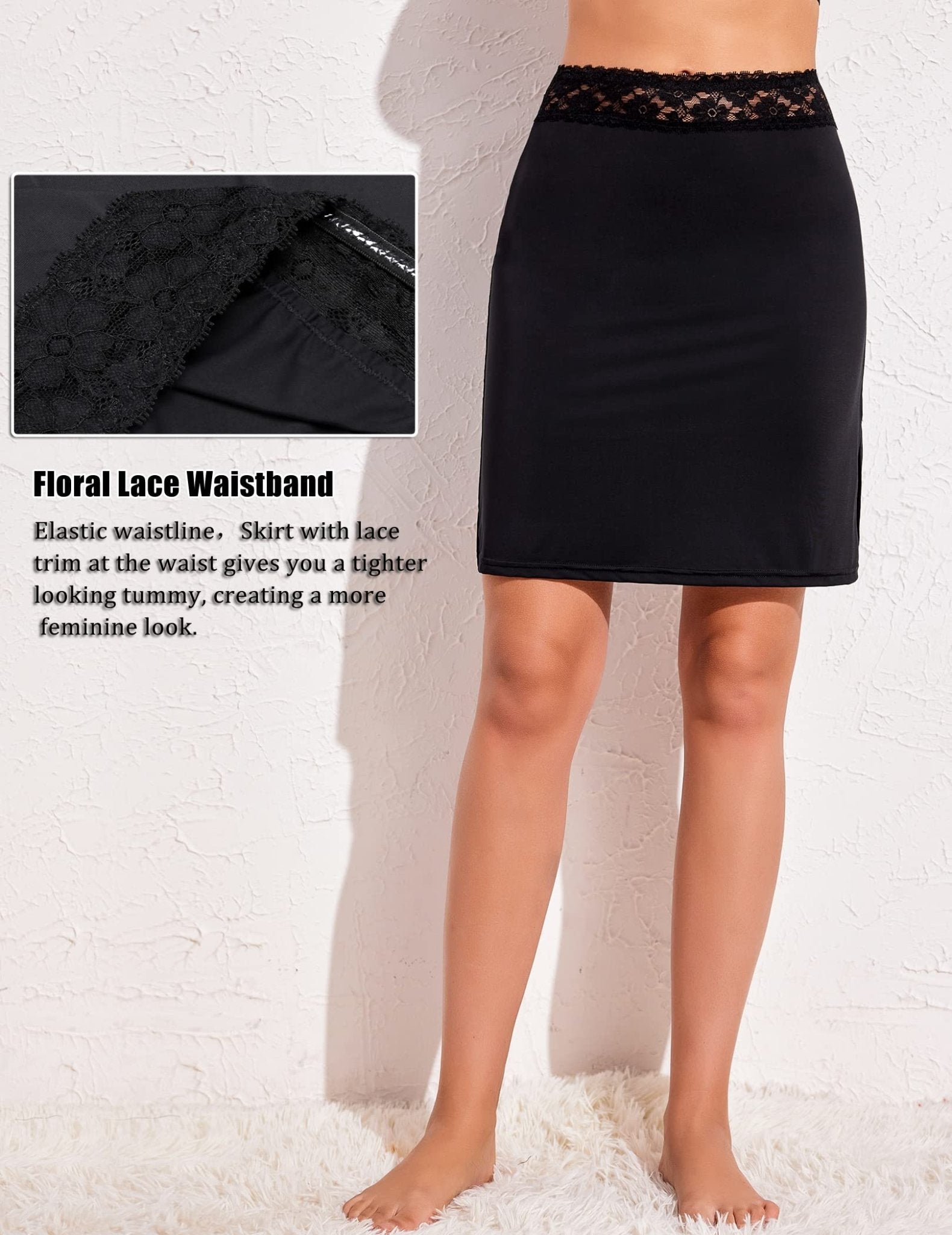 Avidlove Half Slips for Women Underskirt Slip Skirt with Floral Lace Waistband