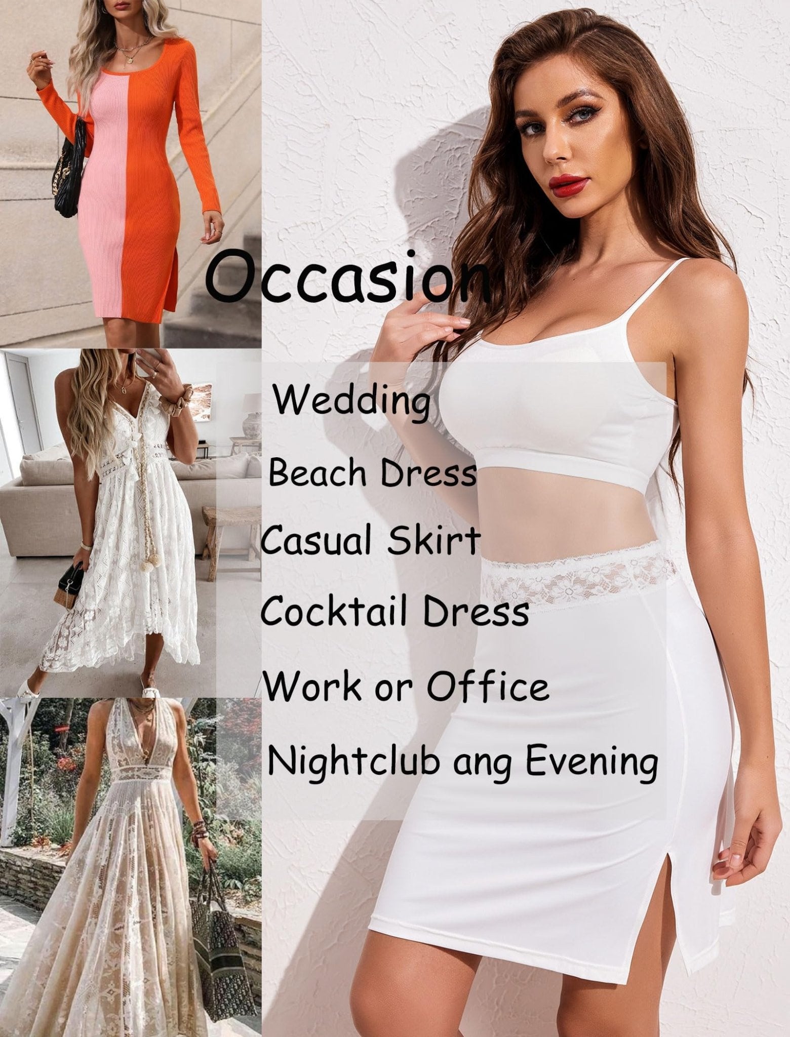 Avidlove Half Slips for Women Underskirt Slip Skirt with Floral Lace Waistband