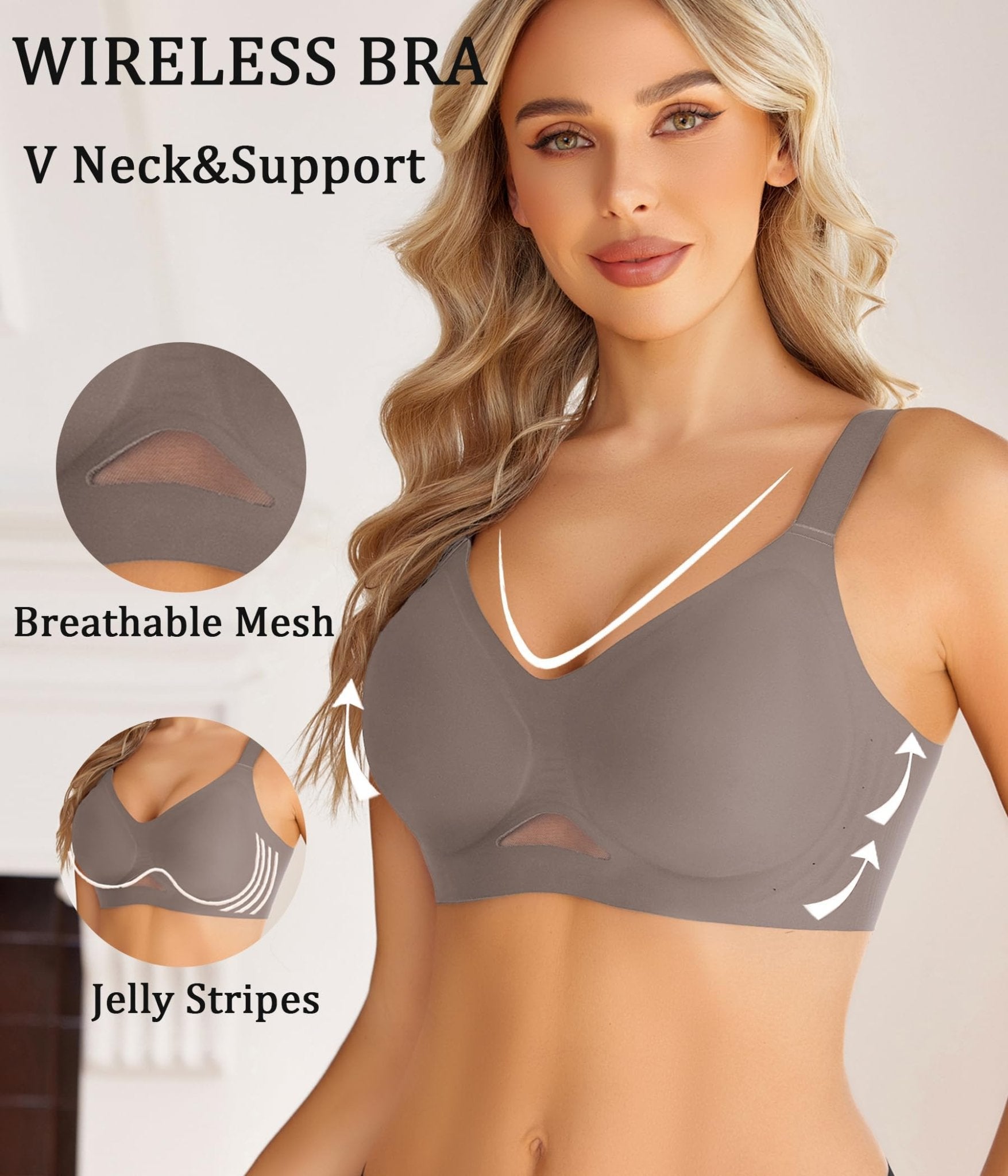 Avidlove Wireless Bras for Women Bras No Underwire Seamless Push Up Bralette Full Coverage Comfort Bra Everyday Bra