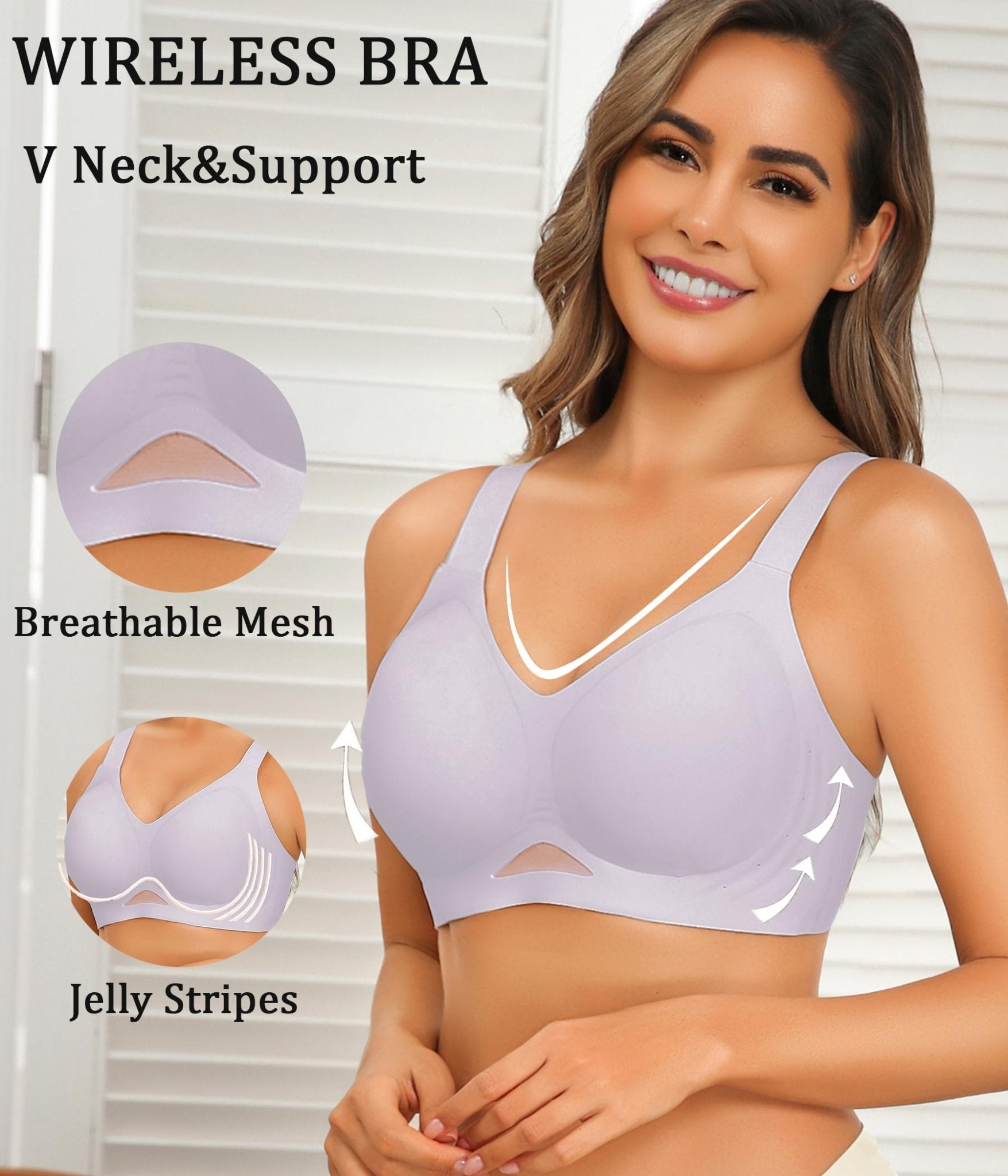 Avidlove Wireless Bras for Women Bras No Underwire Seamless Push Up Bralette Full Coverage Comfort Bra Everyday Bra