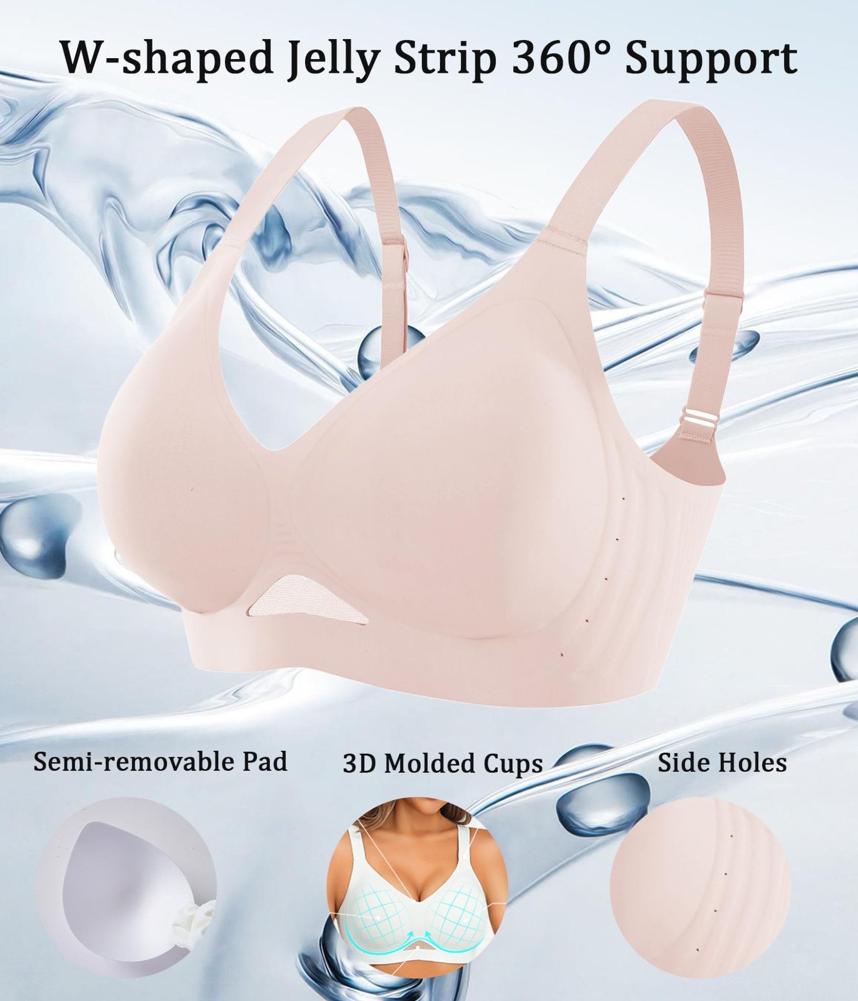 Avidlove Wireless Bras for Women Bras No Underwire Seamless Push Up Bralette Full Coverage Comfort Bra Everyday Bra