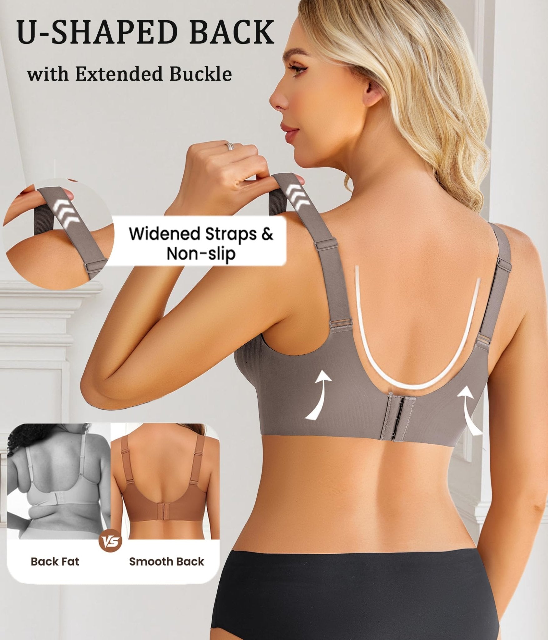 Avidlove Wireless Bras for Women Bras No Underwire Seamless Push Up Bralette Full Coverage Comfort Bra Everyday Bra