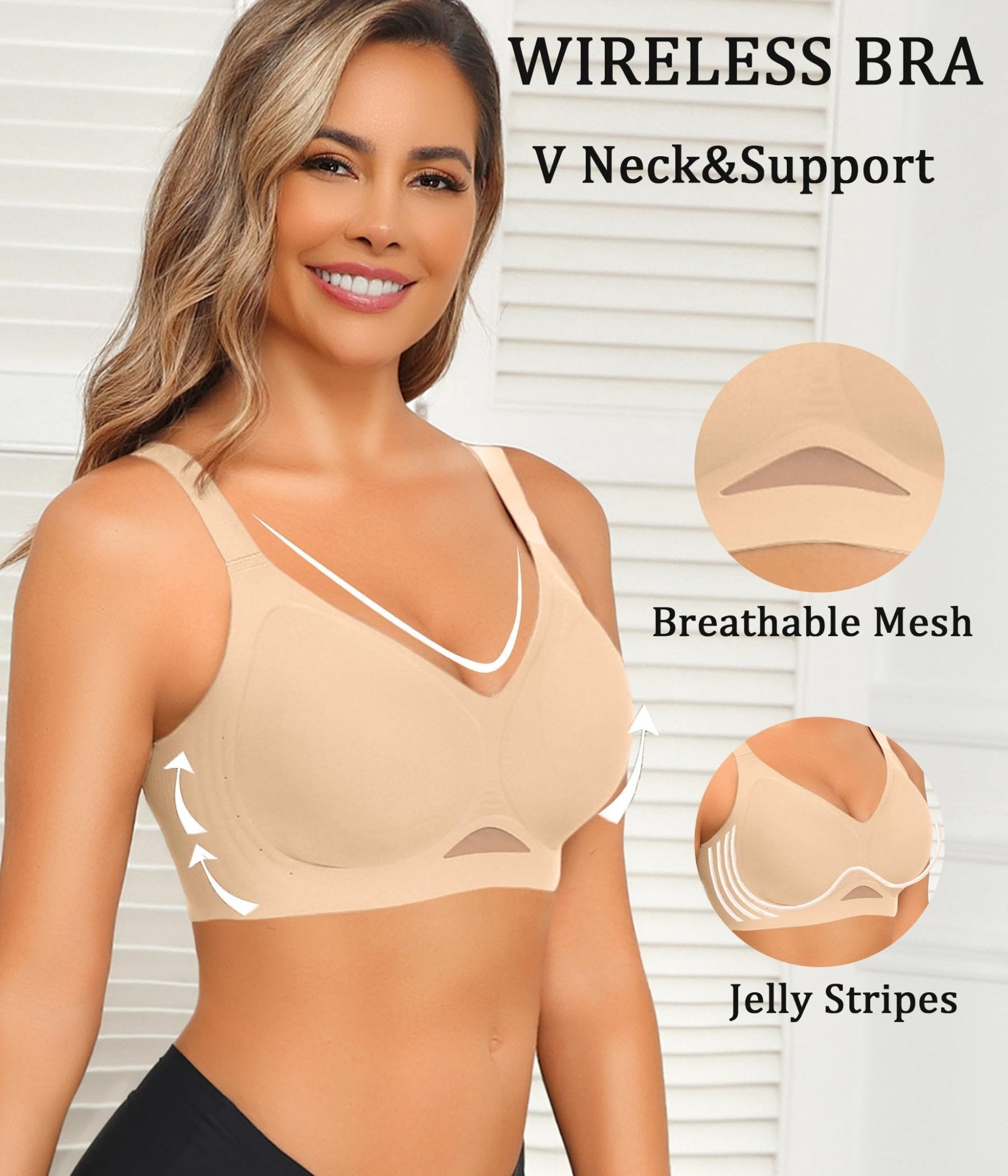 Avidlove Wireless Bras for Women Bras No Underwire Seamless Push Up Bralette Full Coverage Comfort Bra Everyday Bra