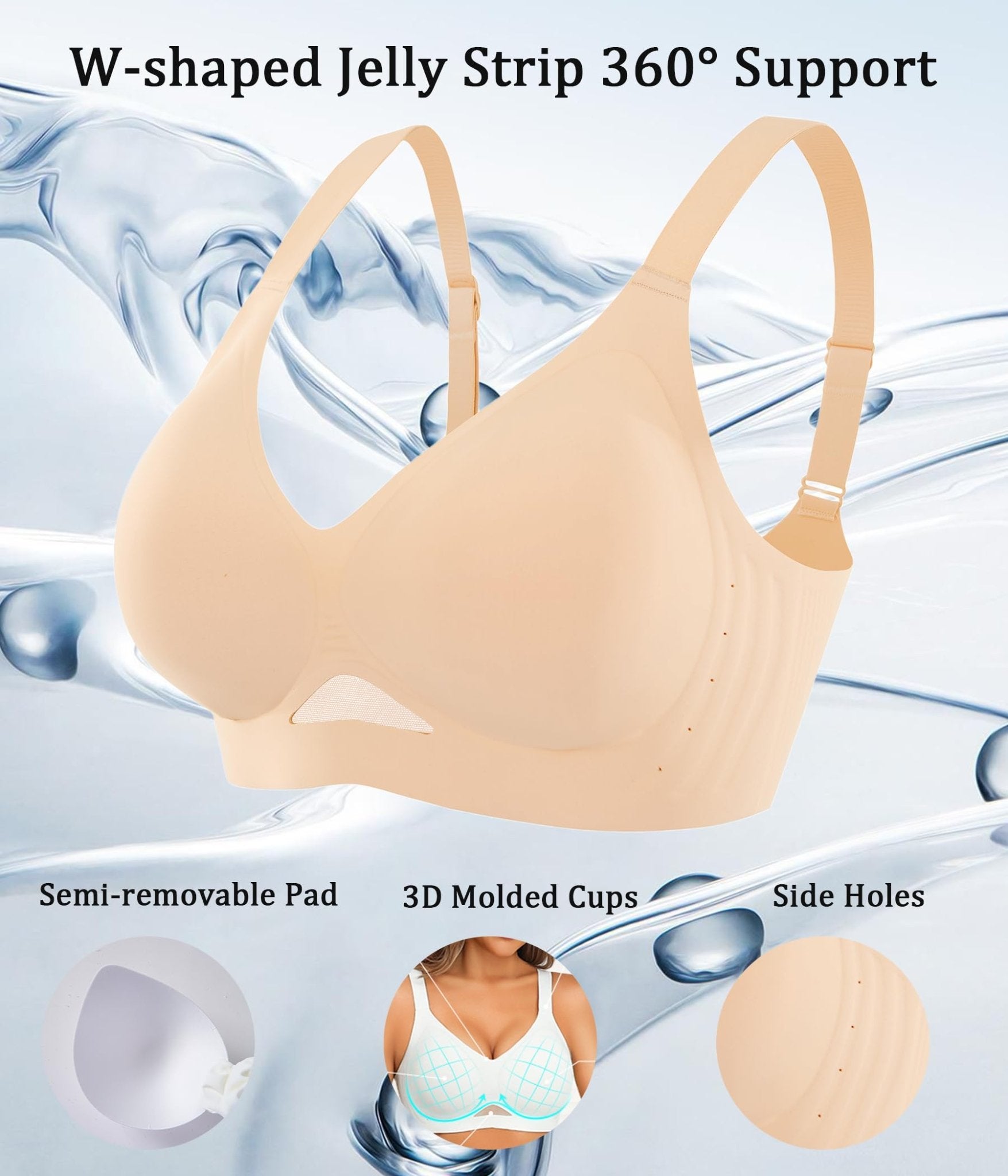 Avidlove Wireless Bras for Women Bras No Underwire Seamless Push Up Bralette Full Coverage Comfort Bra Everyday Bra