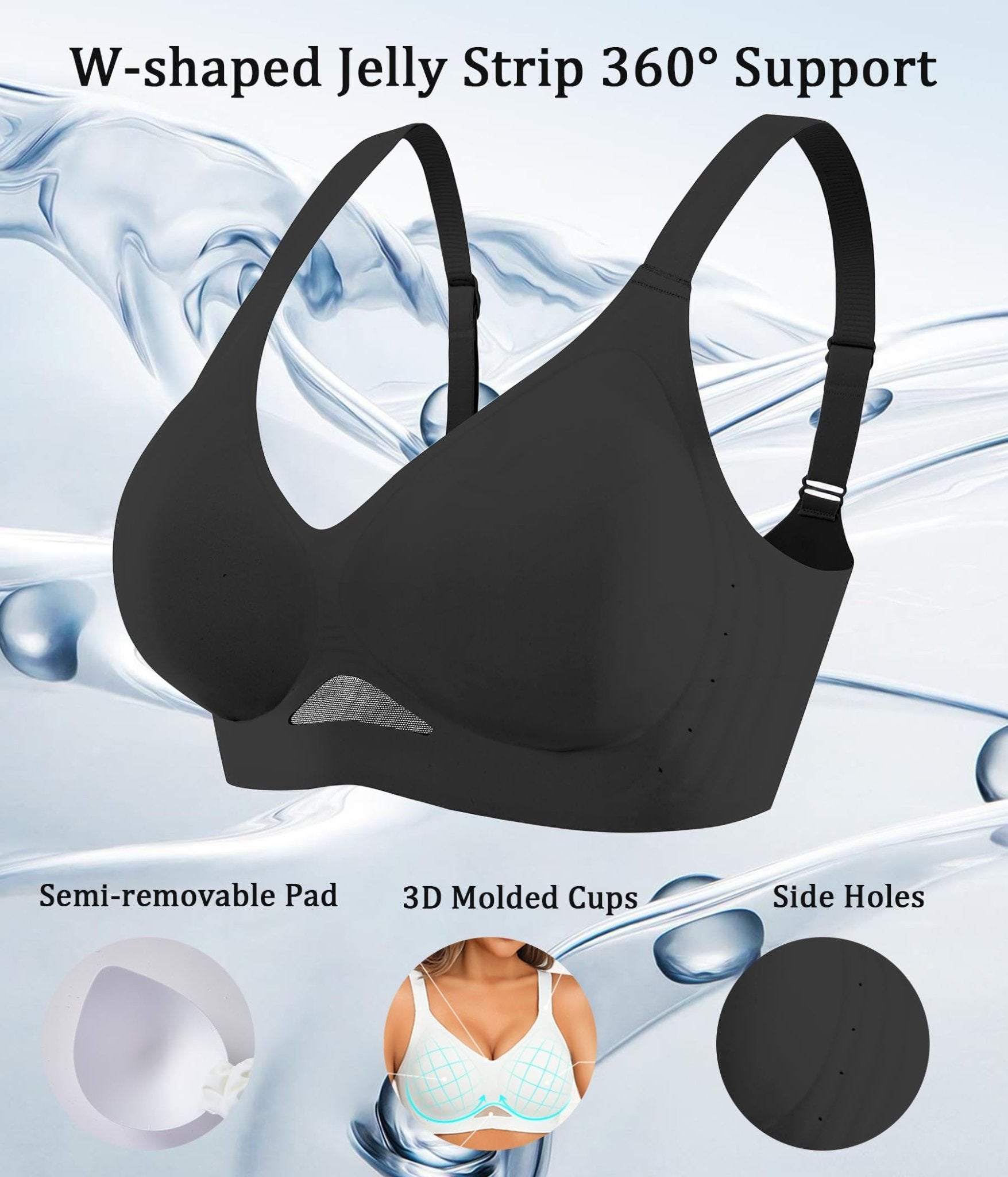 Avidlove Wireless Bras for Women Bras No Underwire Seamless Push Up Bralette Full Coverage Comfort Bra Everyday Bra