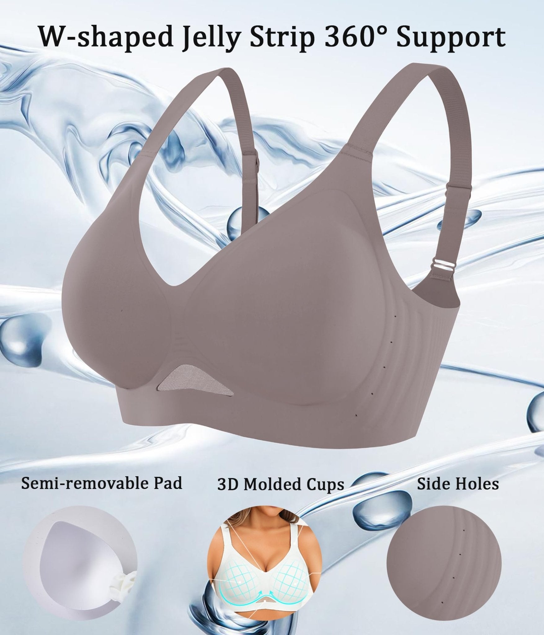 Avidlove Wireless Bras for Women Bras No Underwire Seamless Push Up Bralette Full Coverage Comfort Bra Everyday Bra