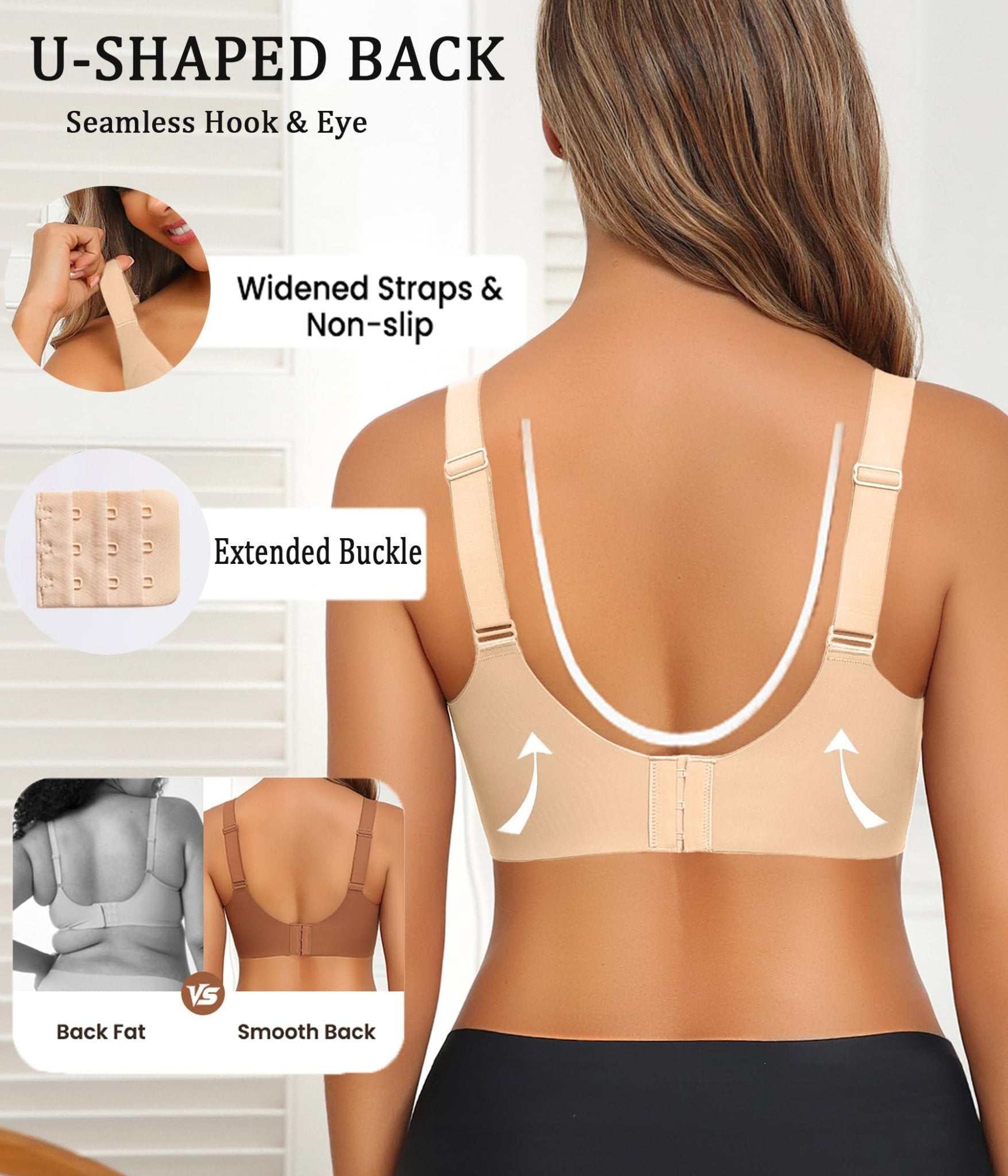 Avidlove Wireless Bras for Women Bras No Underwire Seamless Push Up Bralette Full Coverage Comfort Bra Everyday Bra