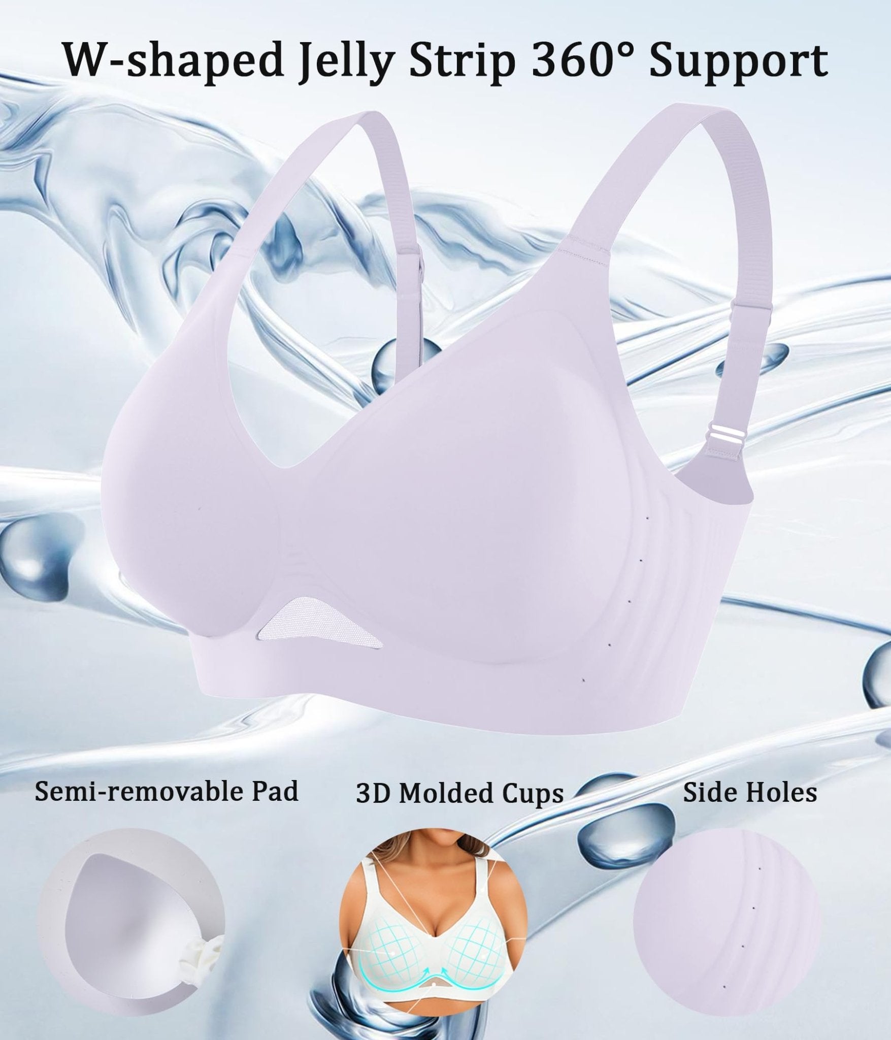 Avidlove Wireless Bras for Women Bras No Underwire Seamless Push Up Bralette Full Coverage Comfort Bra Everyday Bra